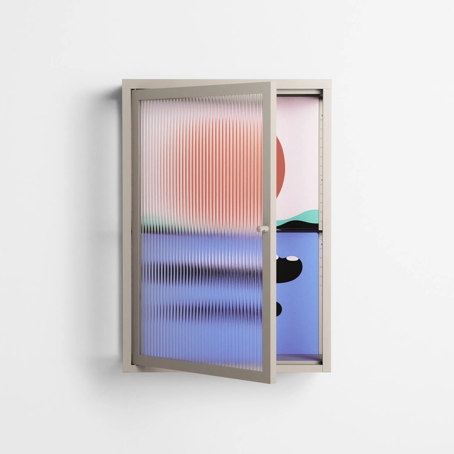 Immergé - Wall Cabinet - David Vanadia - Pebble - Reeded glass - Image 2