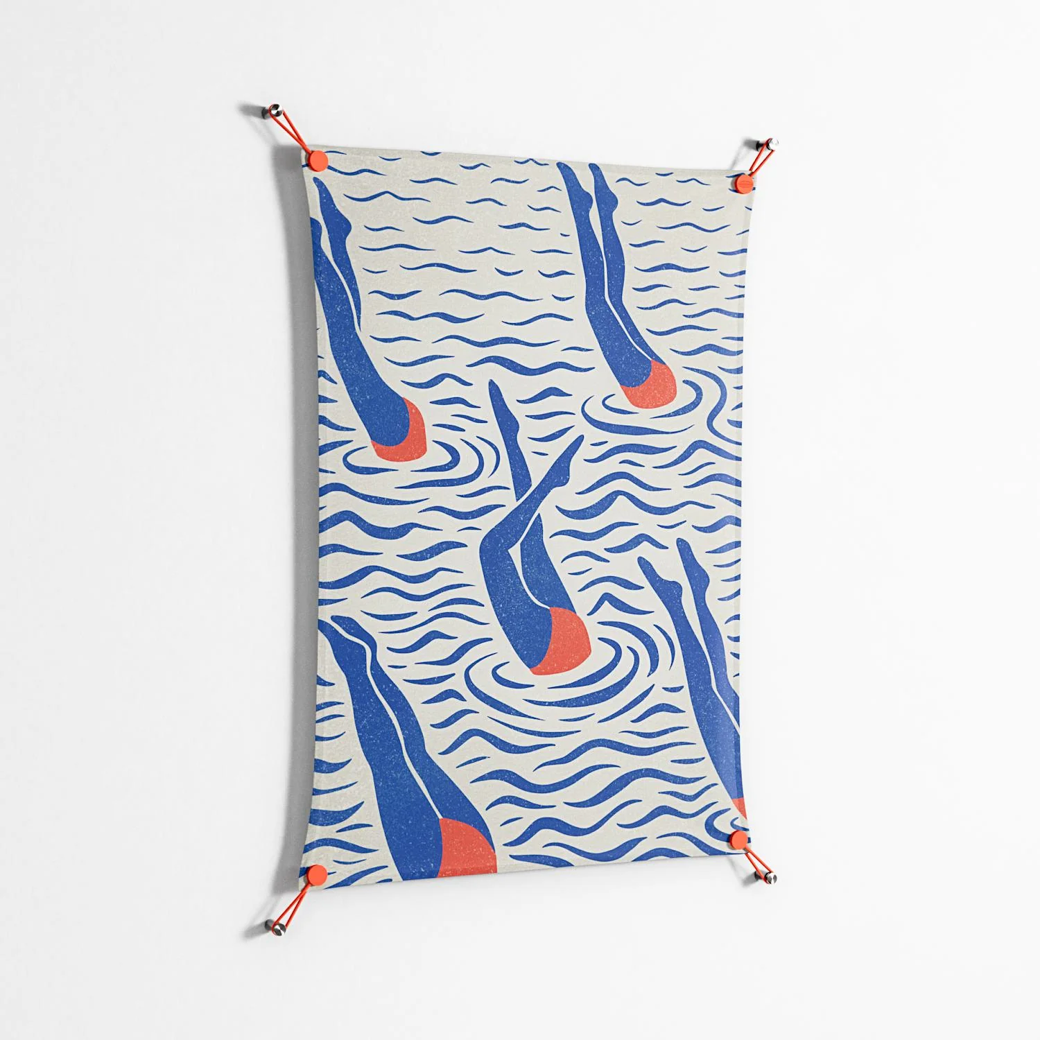 Immersive Dive - Work On Wall - Amy Suther - Orange - 70 x 100 cm - Image 2