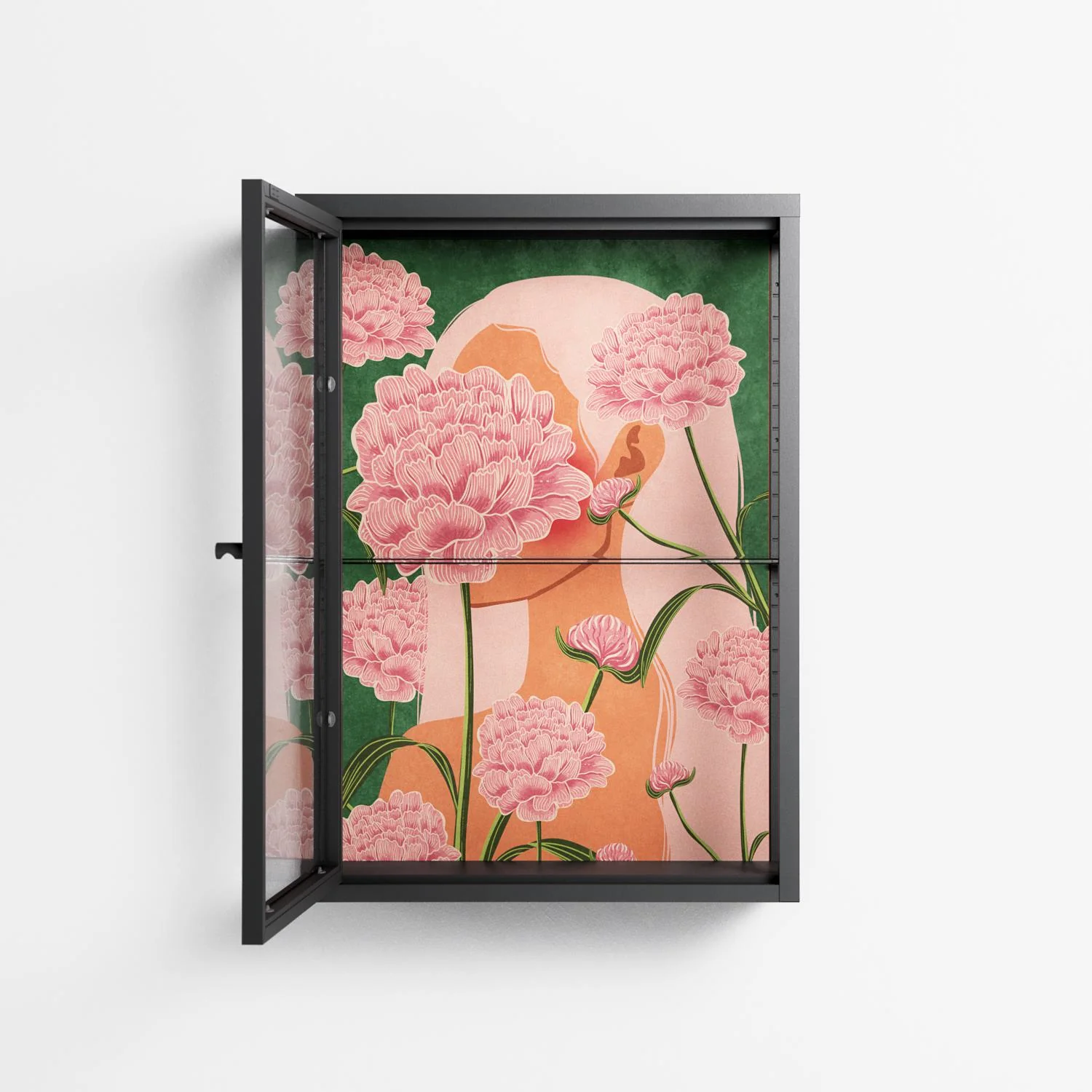 Inside Flowers - Wall Cabinet - Raissa Oltmanns - Antracite - Clear glass - Image 3