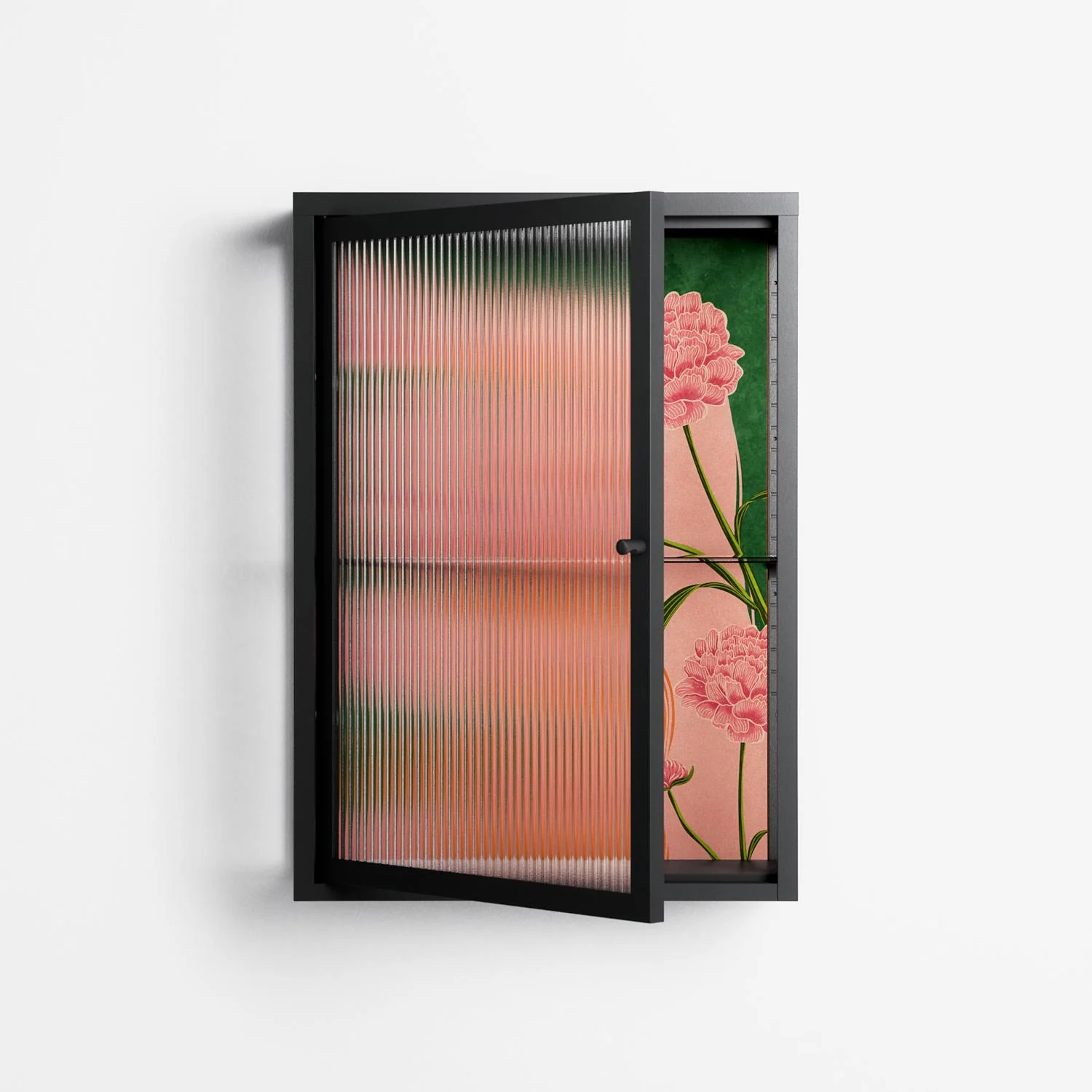 Inside Flowers - Wall Cabinet - Raissa Oltmanns - Antracite - Reeded glass - Image 2