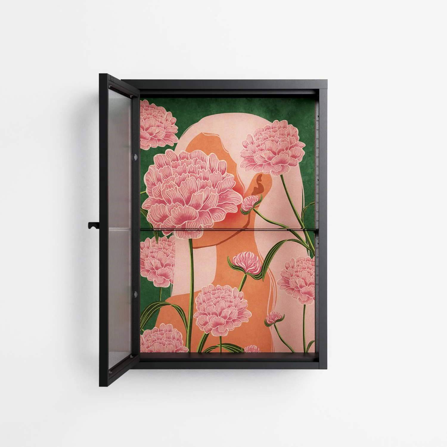 Inside Flowers - Wall Cabinet - Raissa Oltmanns - Antracite - Reeded glass - Image 3