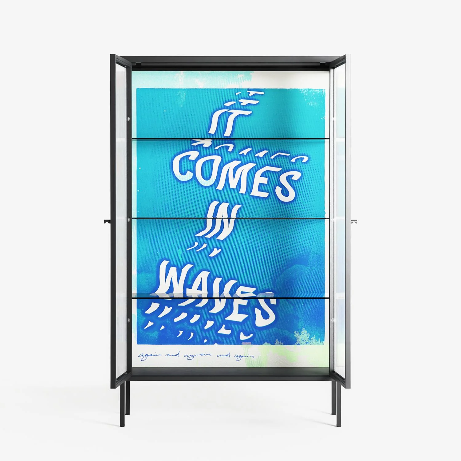 It Comes in Waves - Cabinet - Ciara Wade - Antracite - Reeded glass - Image 3