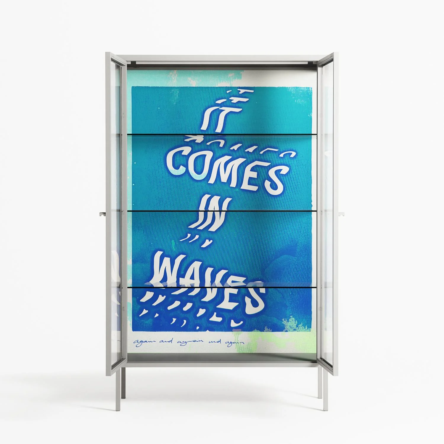 It Comes in Waves - Cabinet - Ciara Wade - Chalk - Clear glass - Image 3