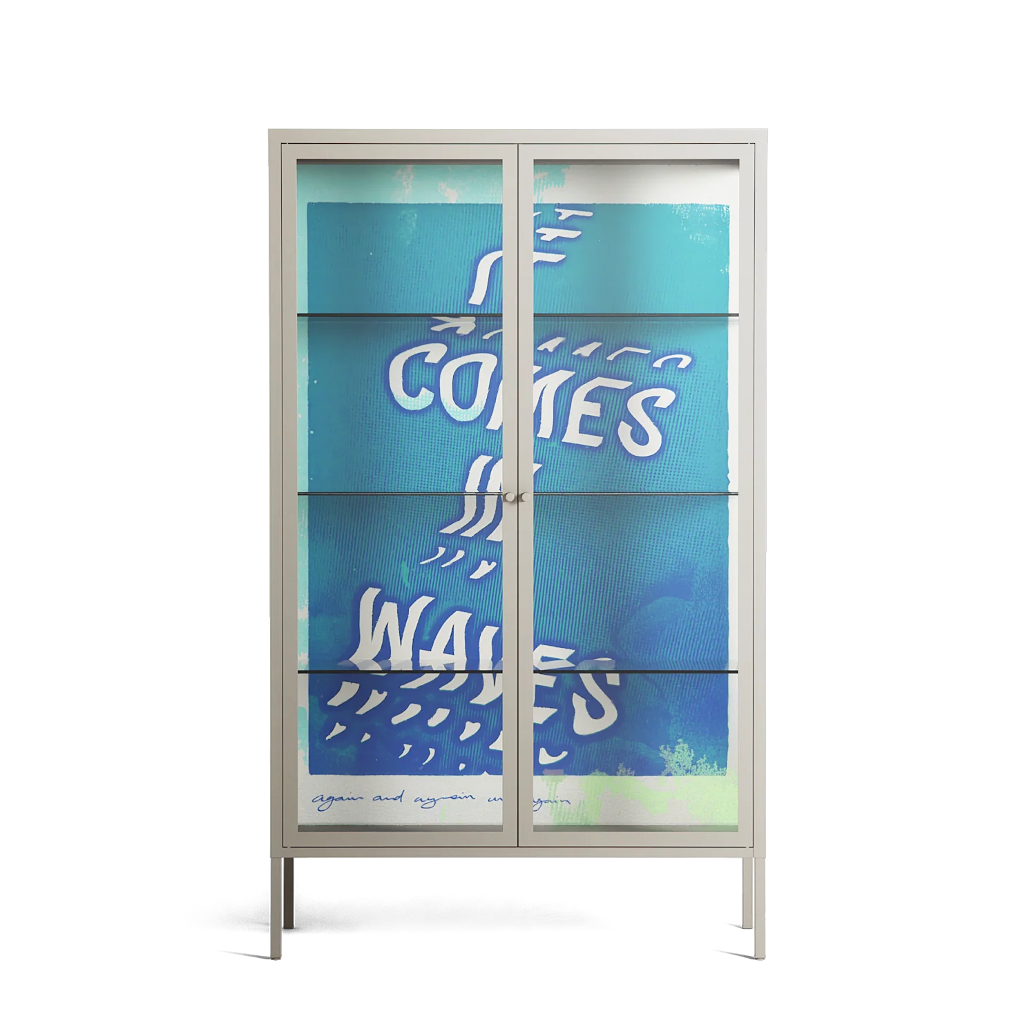 It Comes in Waves - Cabinet - Ciara Wade - Pebble - Clear glass