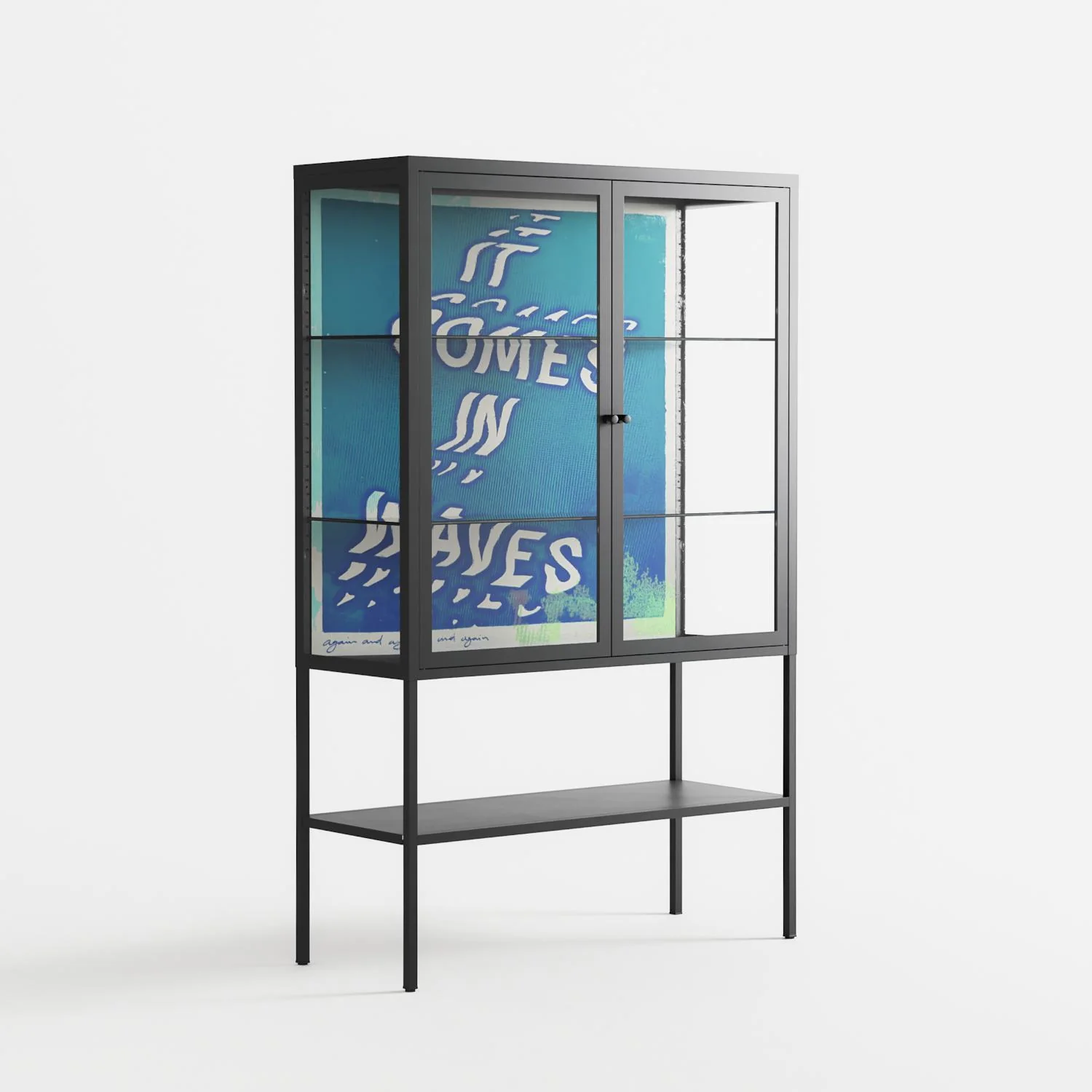 It Comes in Waves - Loft Cabinet - Ciara Wade - Antracite - Clear glass - Image 4