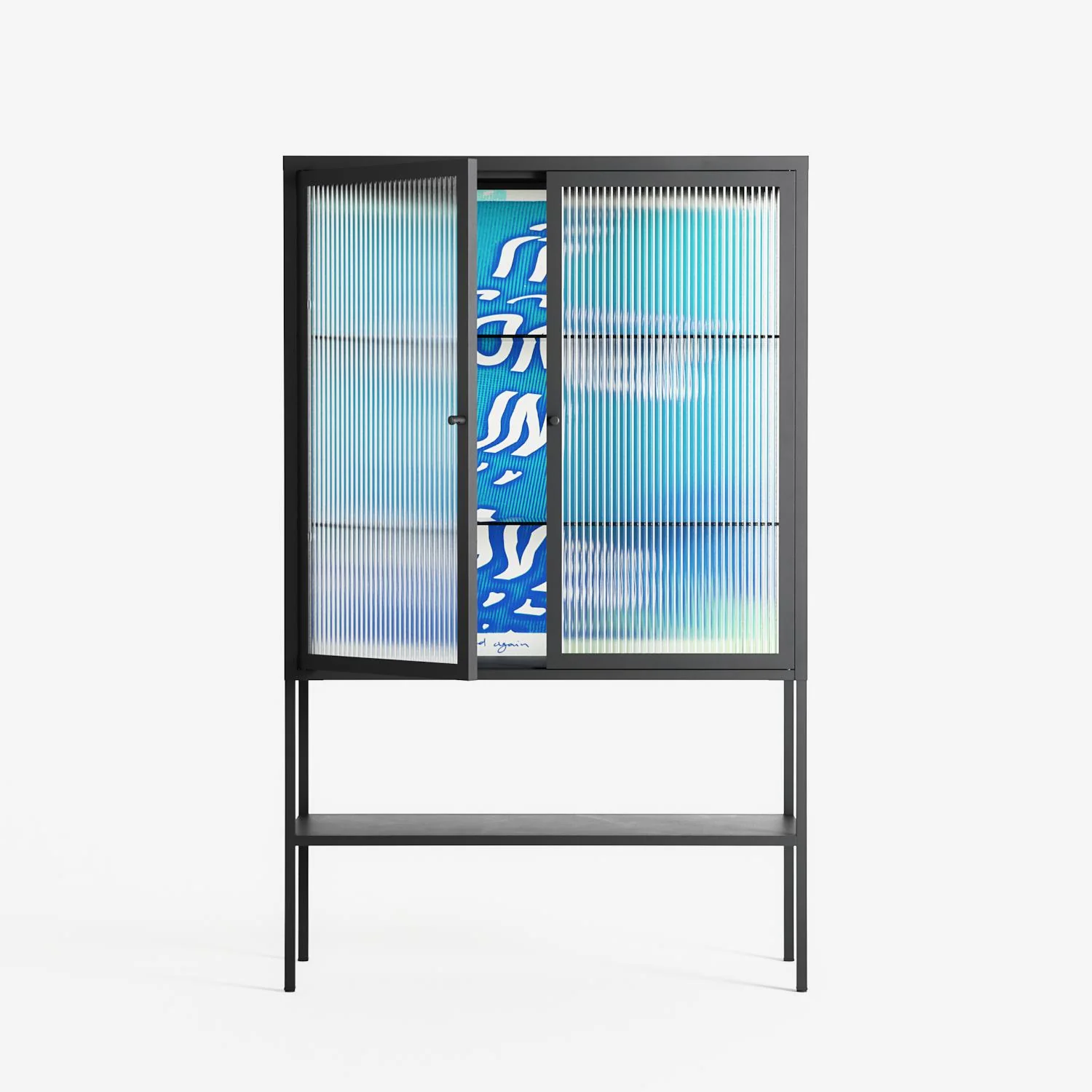 It Comes in Waves - Loft Cabinet - Ciara Wade - Antracite - Reeded glass - Image 2