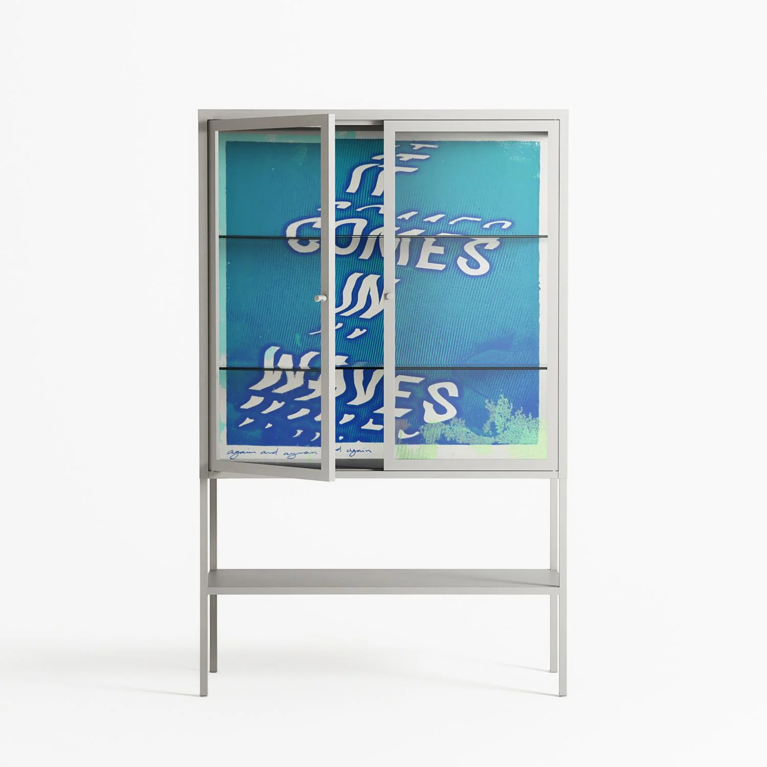 It Comes in Waves - Loft Cabinet - Ciara Wade - Chalk - Clear glass - Image 2