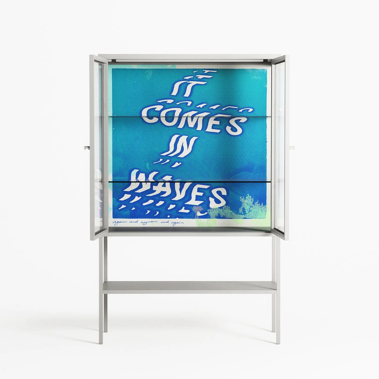 It Comes in Waves - Loft Cabinet - Ciara Wade - Chalk - Clear glass - Image 3