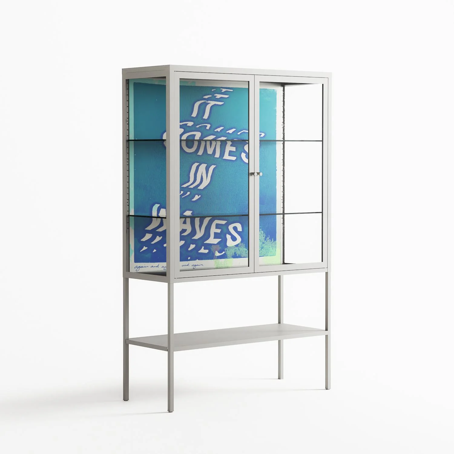 It Comes in Waves - Loft Cabinet - Ciara Wade - Chalk - Clear glass - Image 4