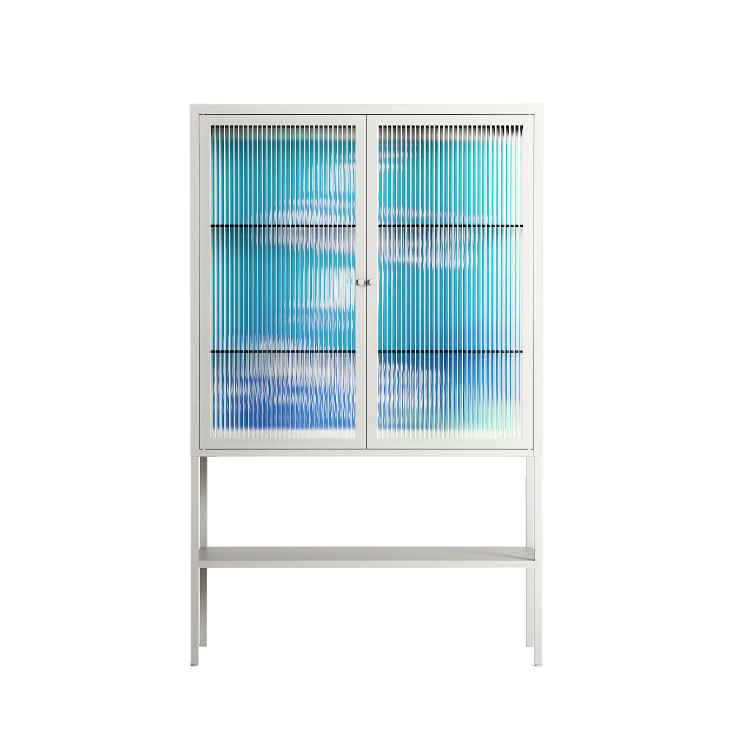 It Comes in Waves - Loft Cabinet - Ciara Wade - Chalk - Reeded glass