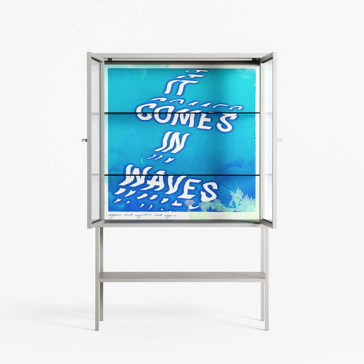 It Comes in Waves - Loft Cabinet - Ciara Wade - Chalk - Reeded glass - Image 3