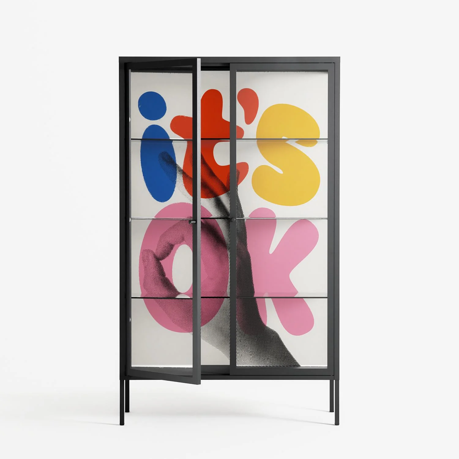 Its Ok - Cabinet - Vratislav Pecka - Antracite - Clear glass - Image 2