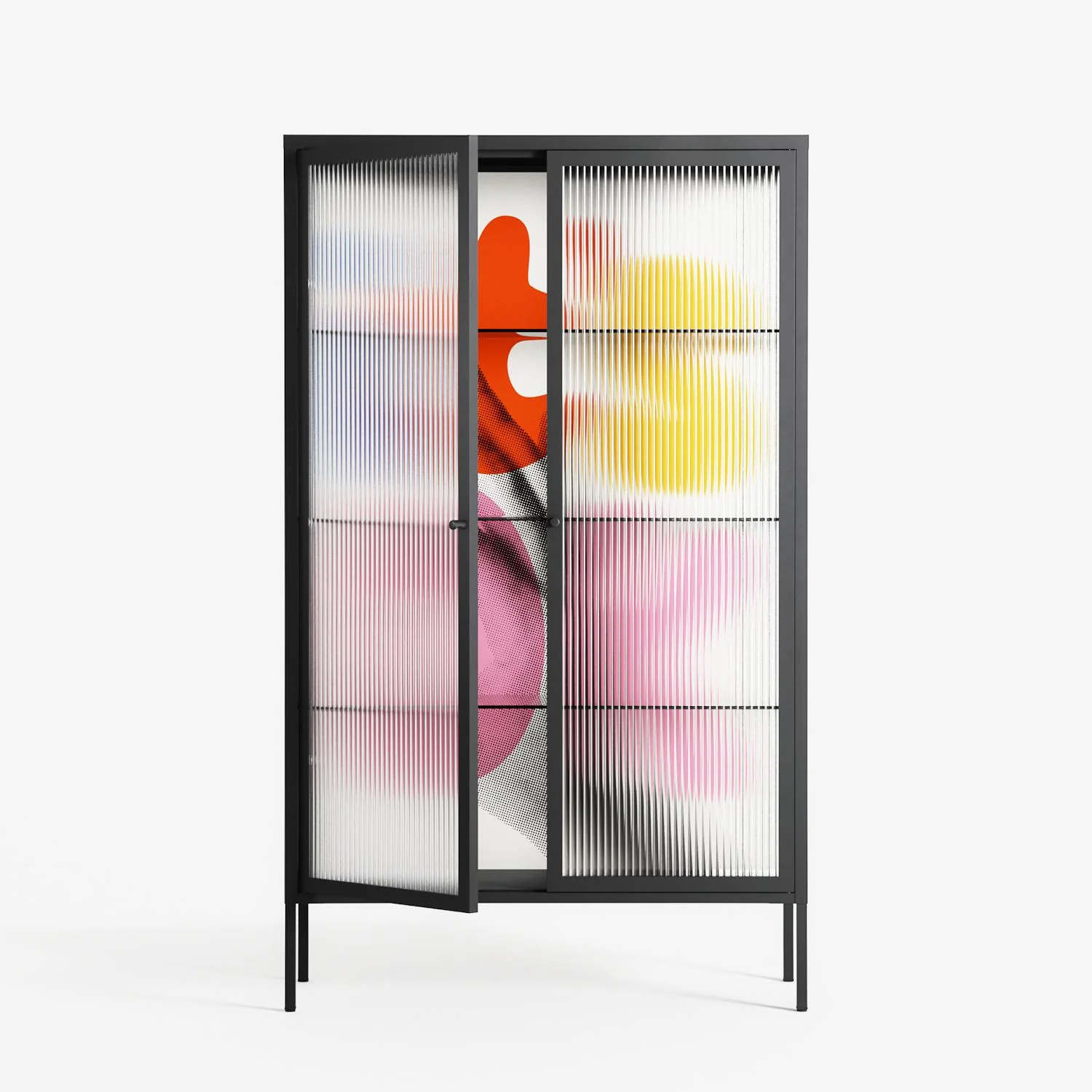 Its Ok - Cabinet - Vratislav Pecka - Antracite - Reeded glass - Image 2