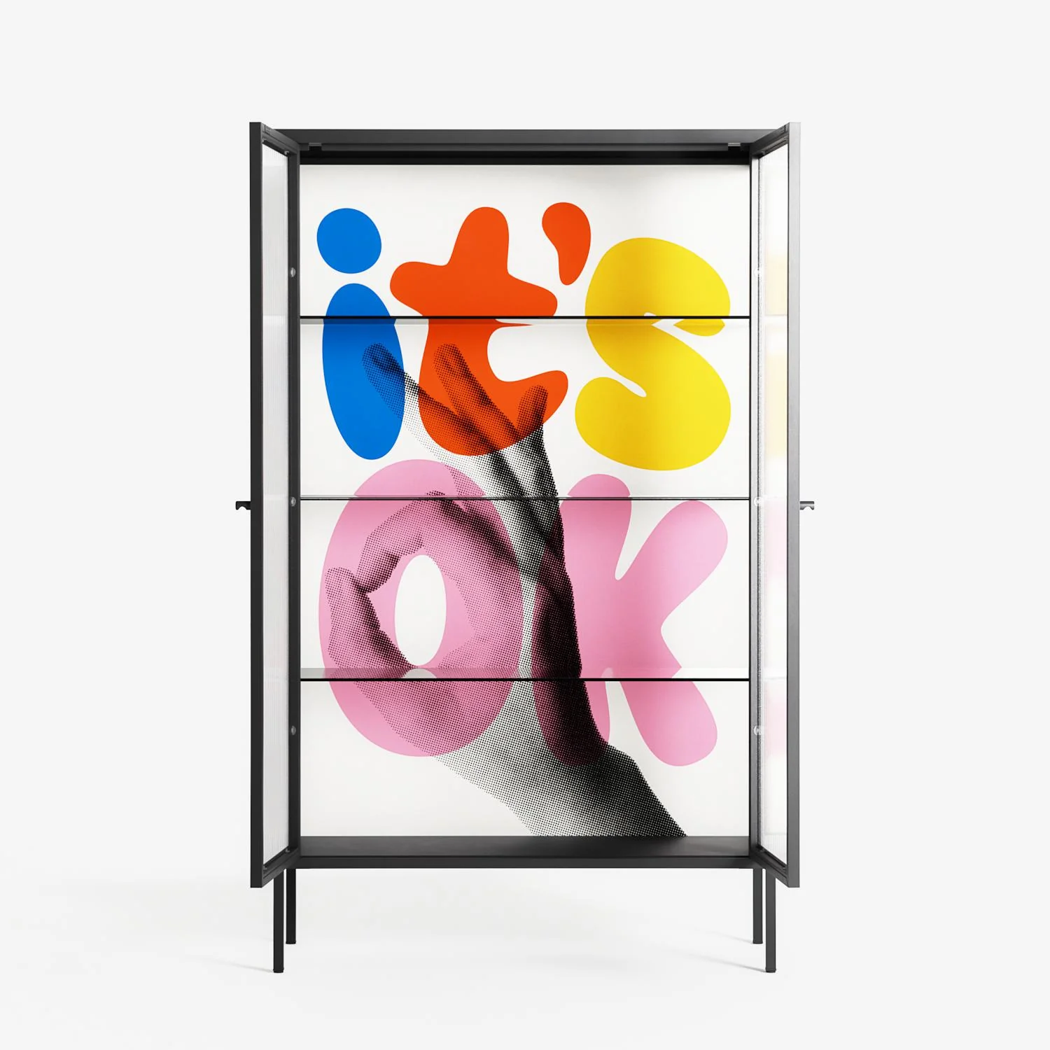 Its Ok - Cabinet - Vratislav Pecka - Antracite - Reeded glass - Image 3