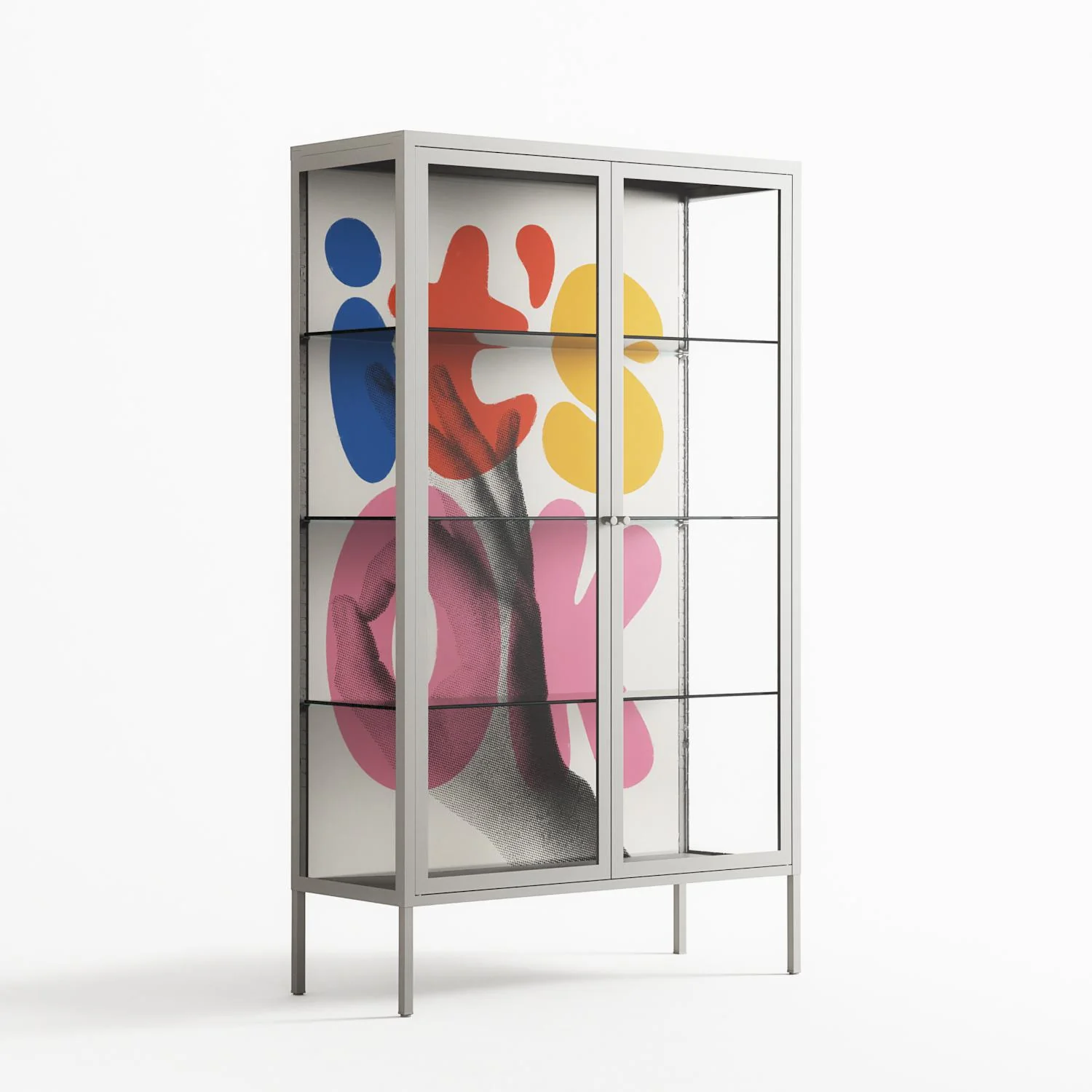 Its Ok - Cabinet - Vratislav Pecka - Chalk - Clear glass - Image 4