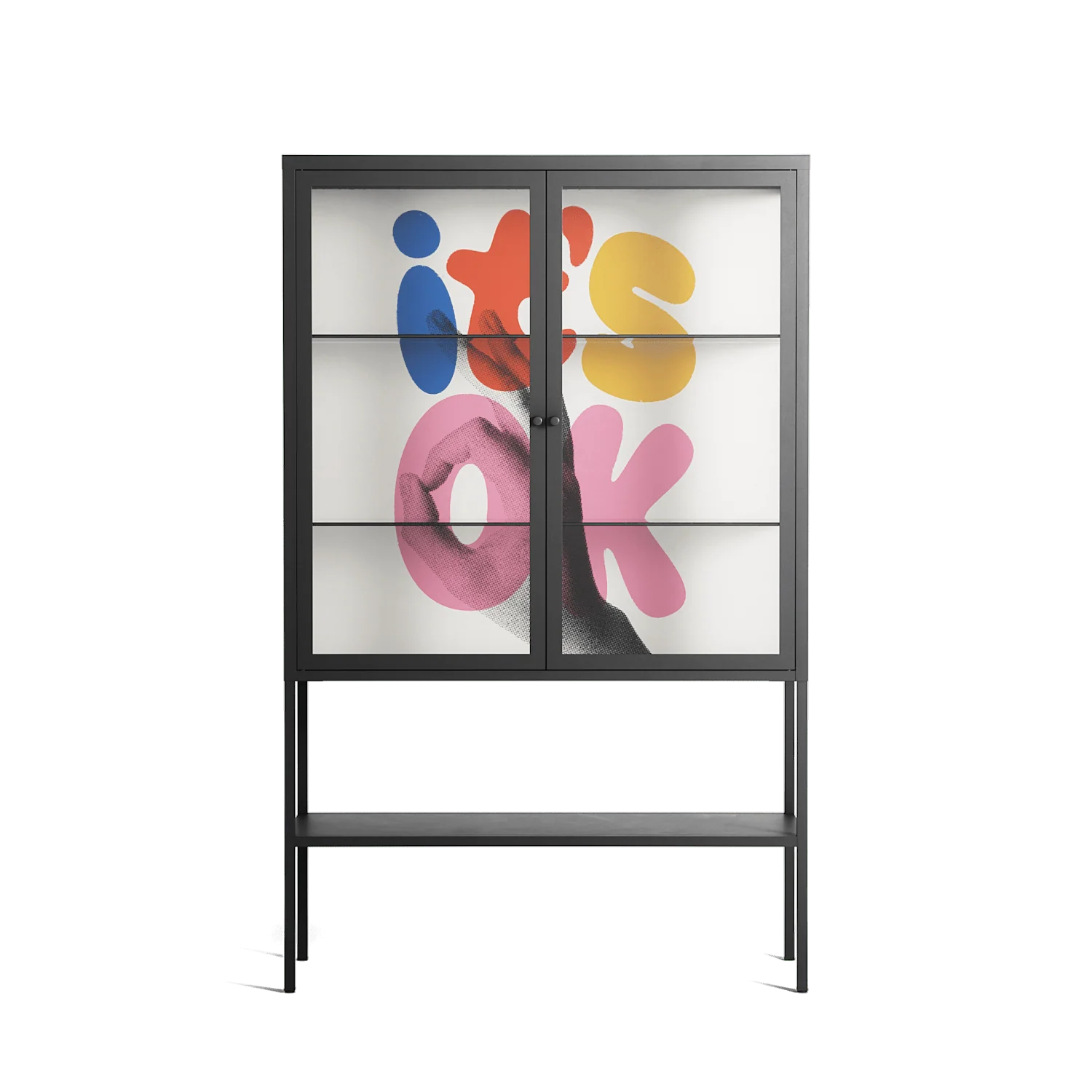 Its Ok - Loft Cabinet - Vratislav Pecka - Antracite - Clear glass