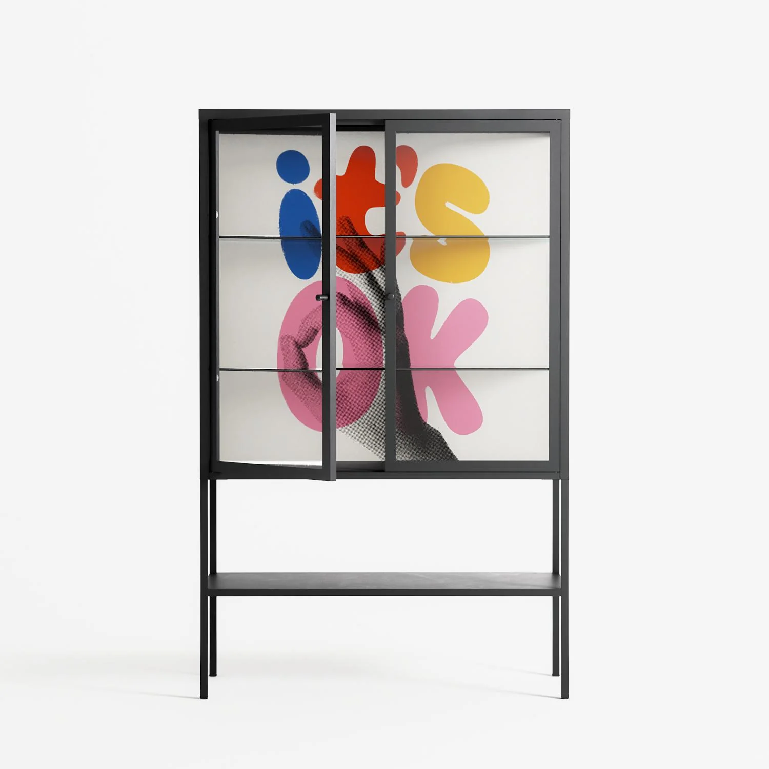 Its Ok - Loft Cabinet - Vratislav Pecka - Antracite - Clear glass - Image 2