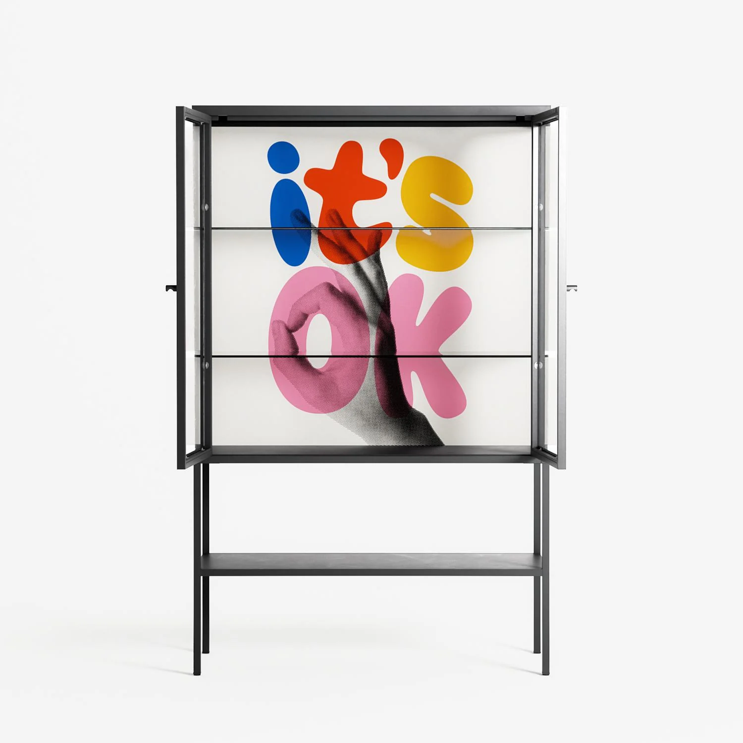 Its Ok - Loft Cabinet - Vratislav Pecka - Antracite - Clear glass - Image 3
