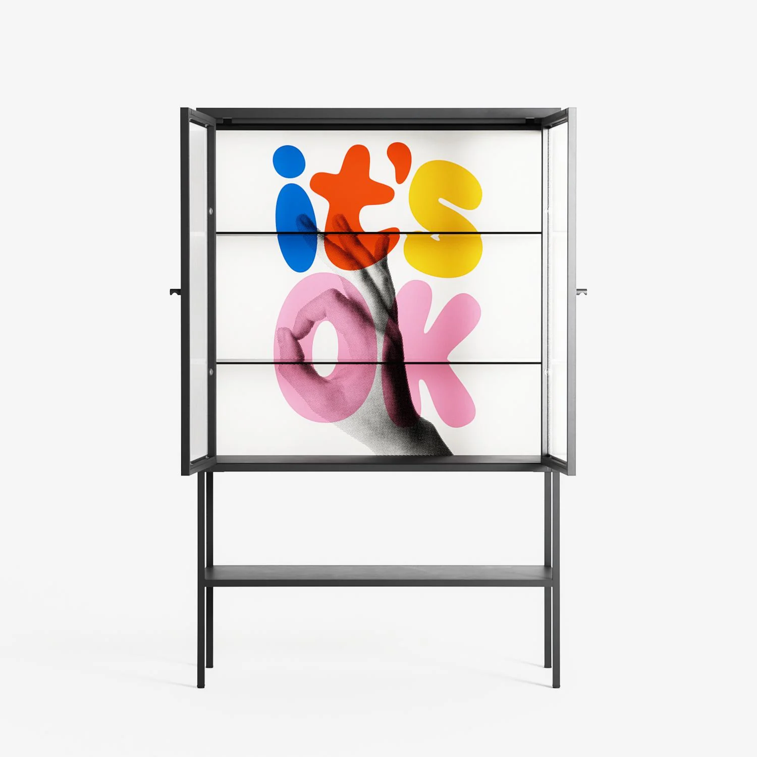 Its Ok - Loft Cabinet - Vratislav Pecka - Antracite - Reeded glass - Image 3