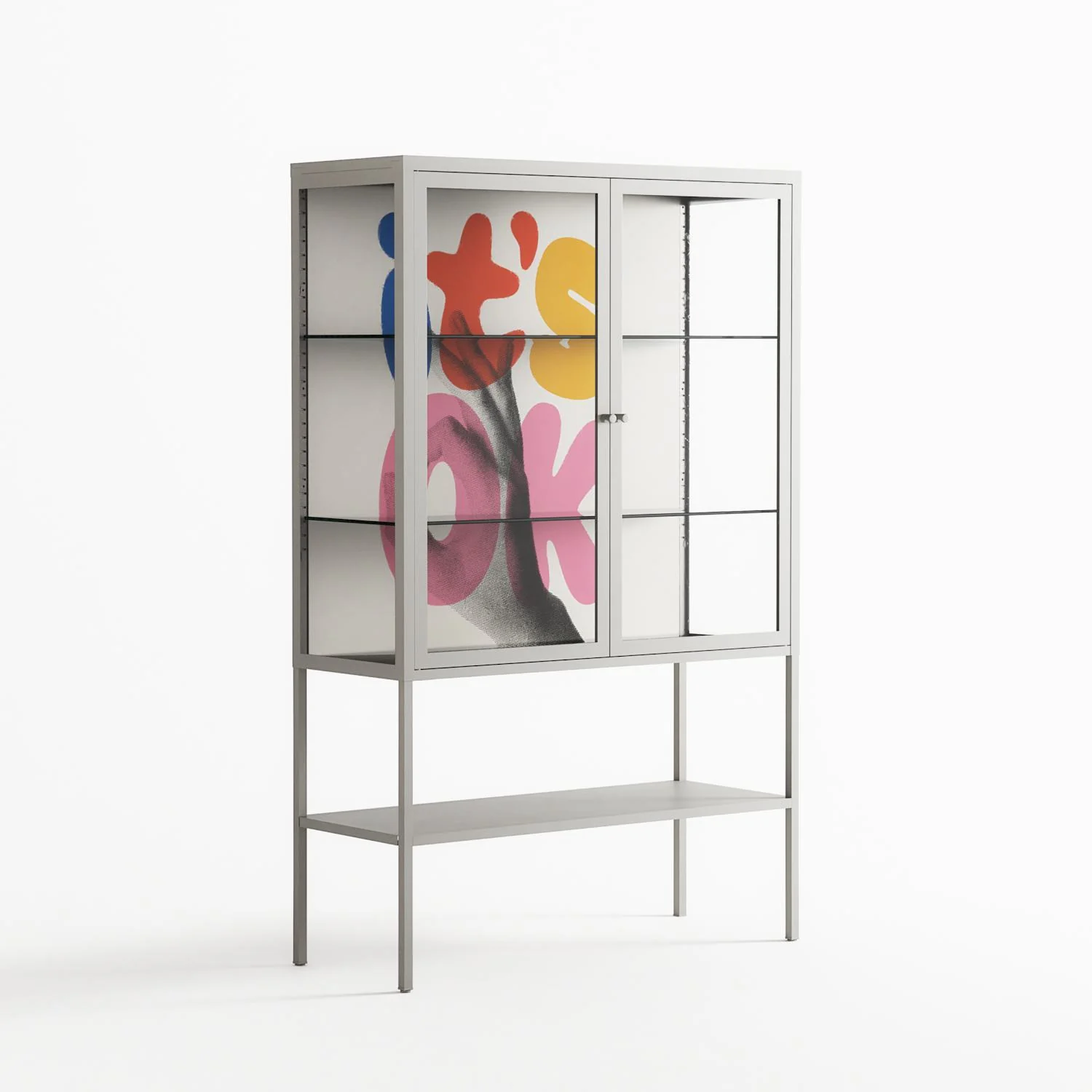 Its Ok - Loft Cabinet - Vratislav Pecka - Chalk - Clear glass - Image 4