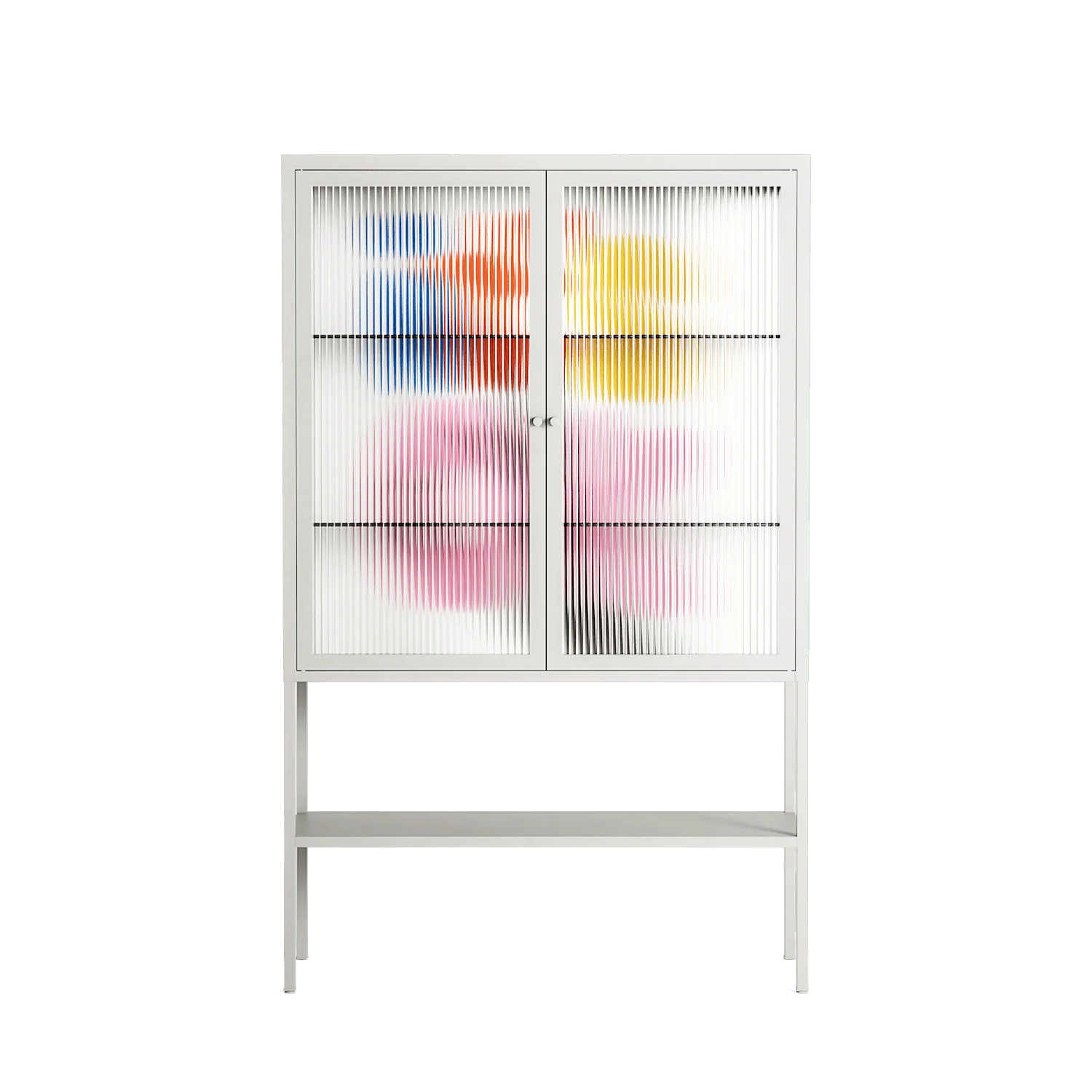 Its Ok - Loft Cabinet - Vratislav Pecka - Chalk - Reeded glass