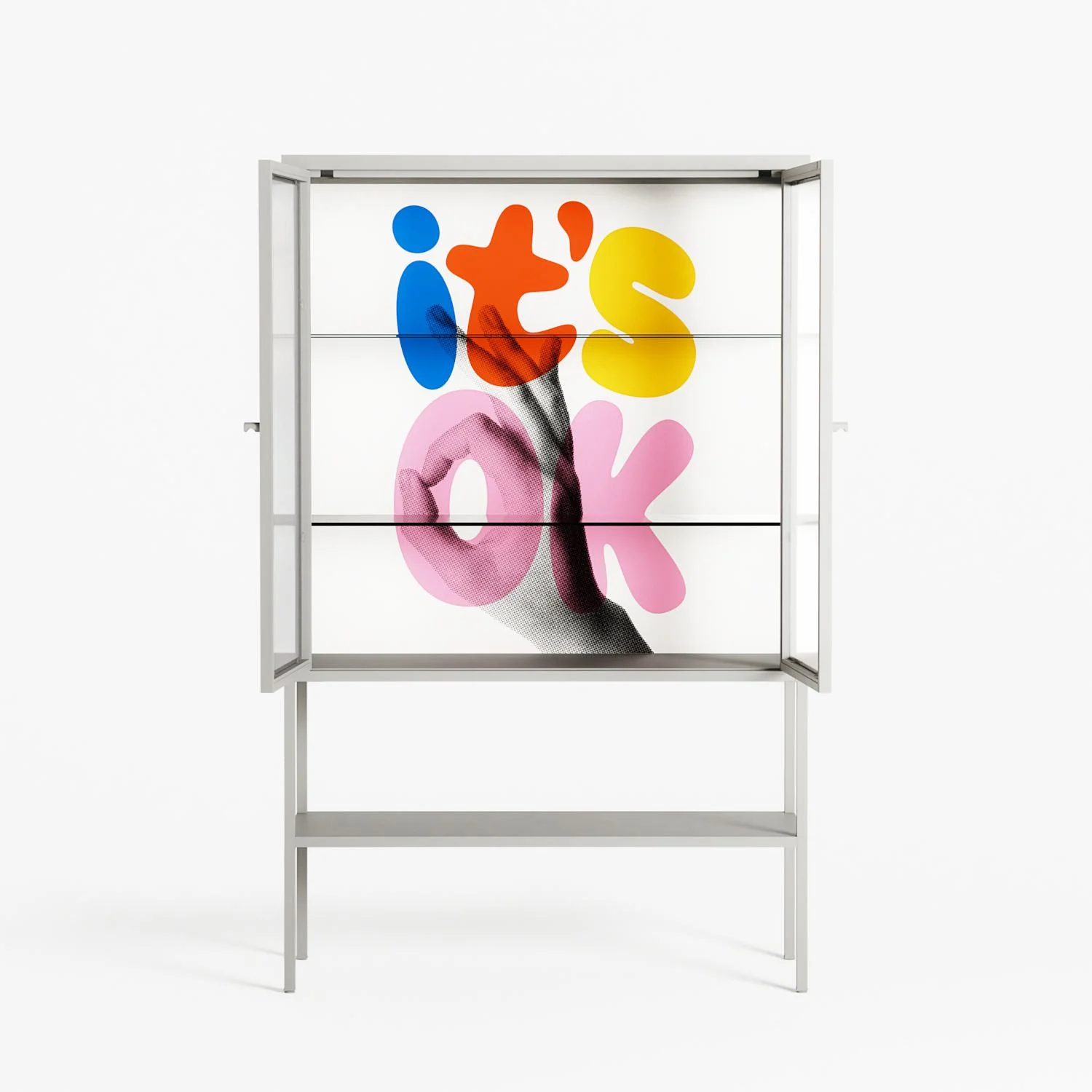 Its Ok - Loft Cabinet - Vratislav Pecka - Chalk - Reeded glass - Image 3