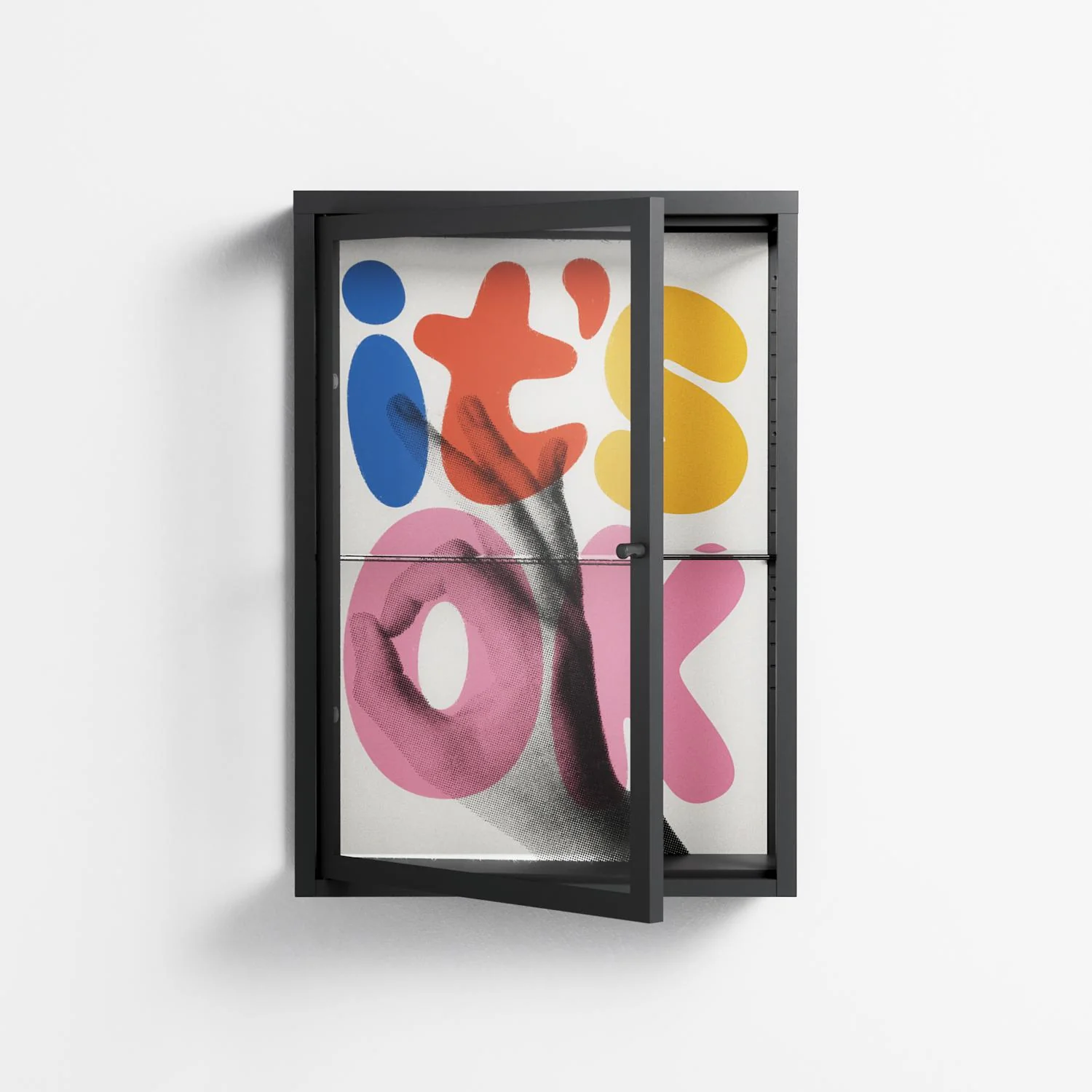 Its Ok - Wall Cabinet - Vratislav Pecka - Antracite - Clear glass - Image 2