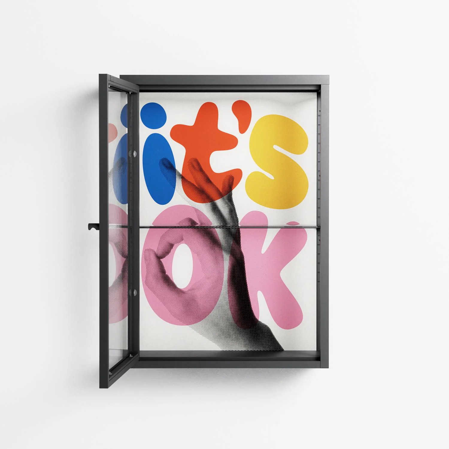 Its Ok - Wall Cabinet - Vratislav Pecka - Antracite - Clear glass - Image 3