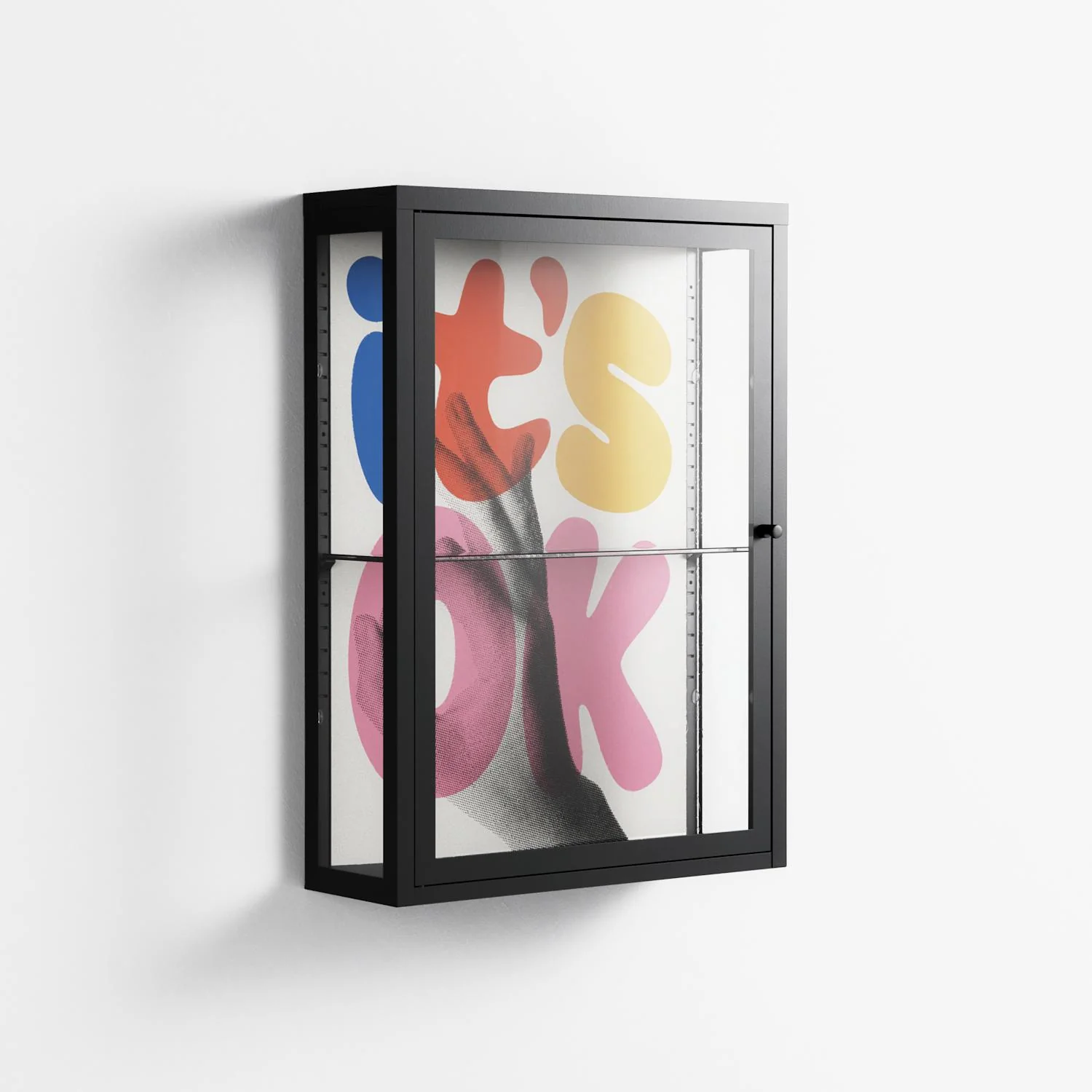 Its Ok - Wall Cabinet - Vratislav Pecka - Antracite - Clear glass - Image 4
