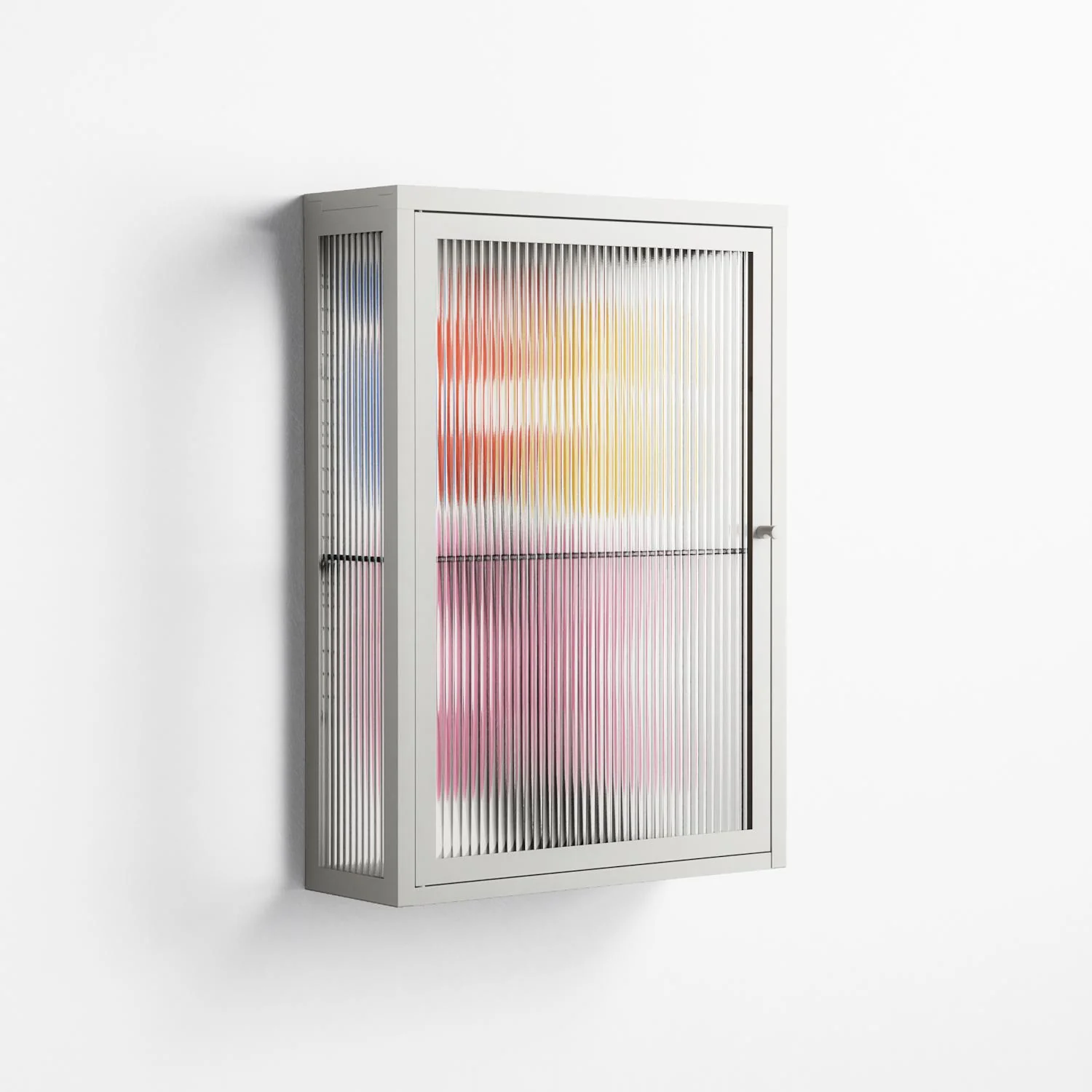 Its Ok - Wall Cabinet - Vratislav Pecka - Chalk - Reeded glass - Image 4