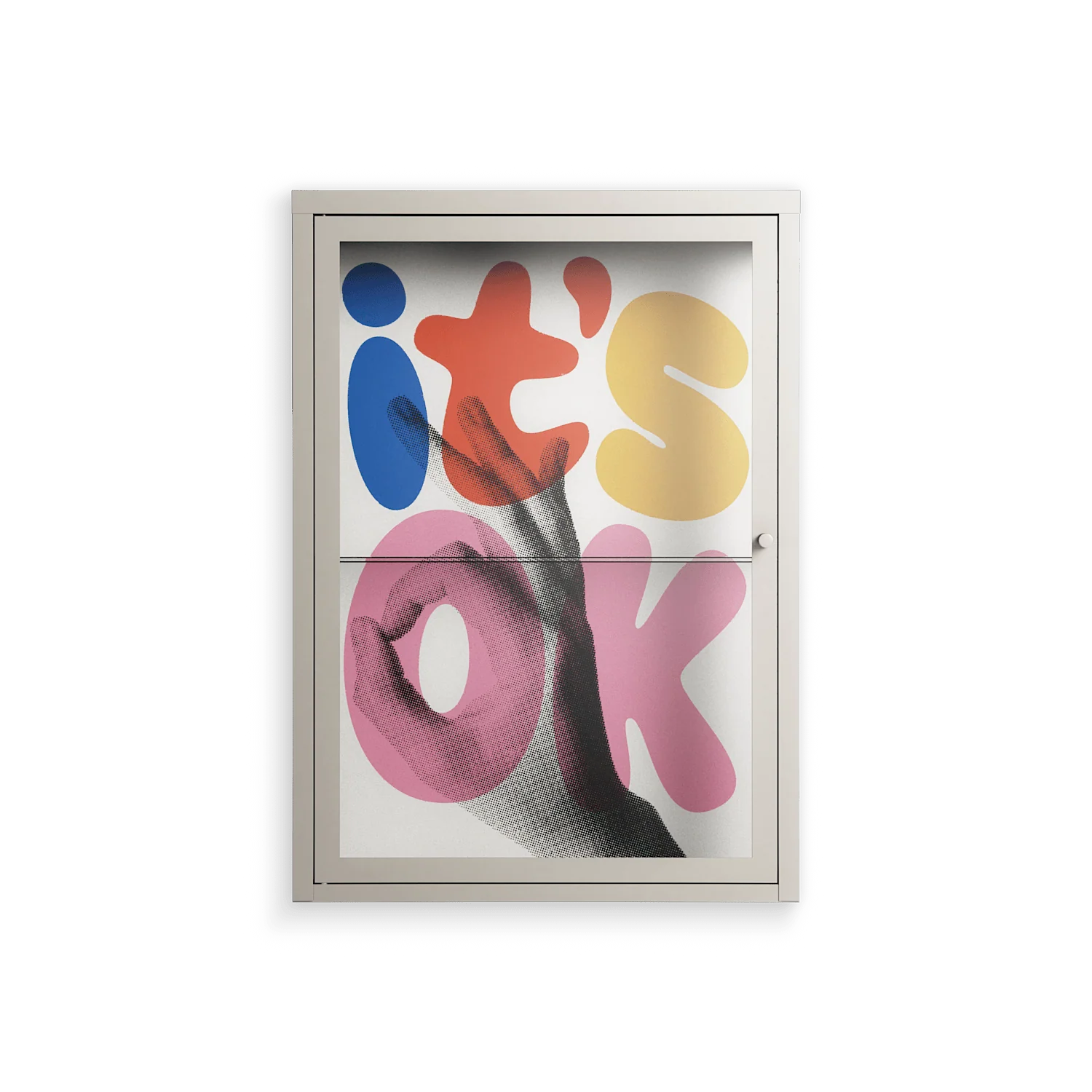 Its Ok - Wall Cabinet - Vratislav Pecka - Pebble - Clear glass
