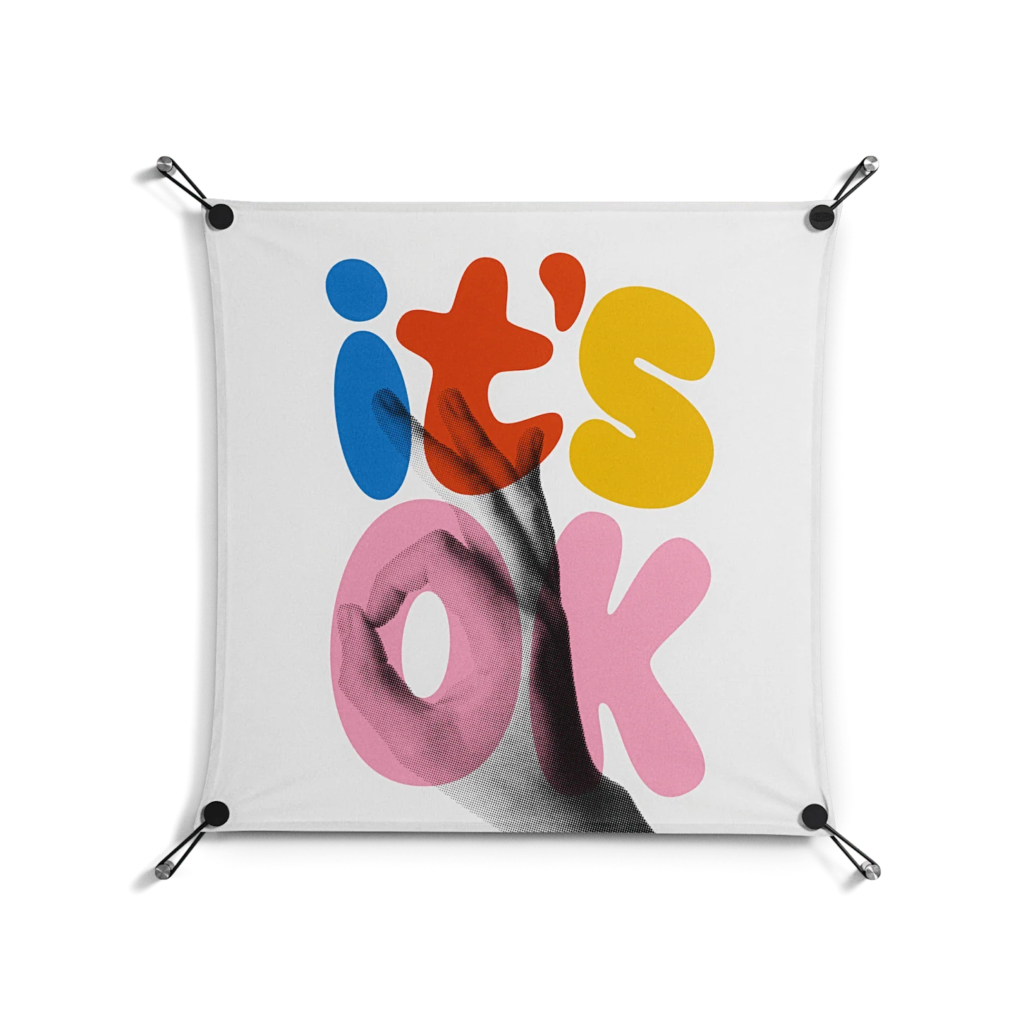 Its Ok - Work On Wall - Vratislav Pecka - Black - 70 x 70 cm