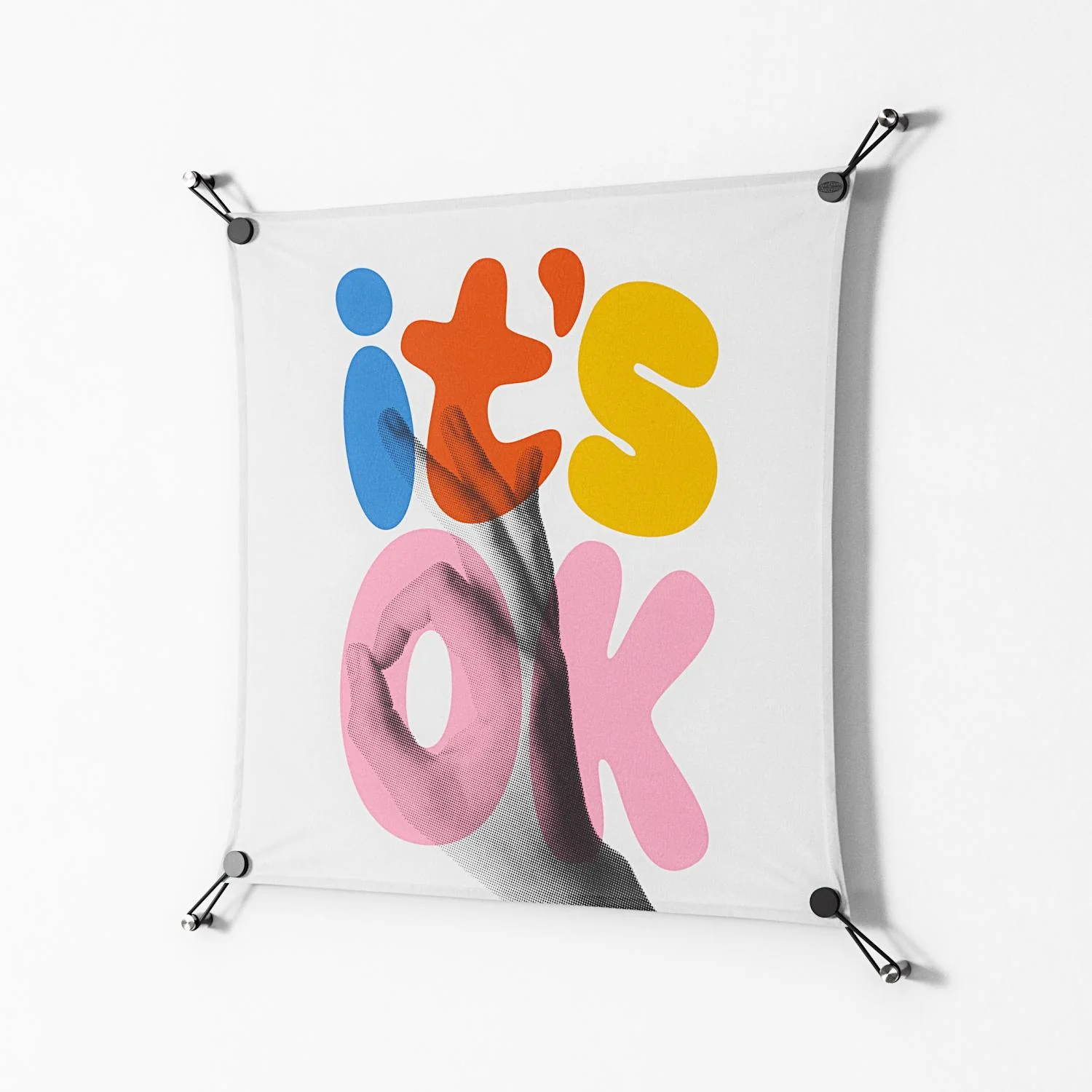 Its Ok - Work On Wall - Vratislav Pecka - Black - 70 x 70 cm - Image 2