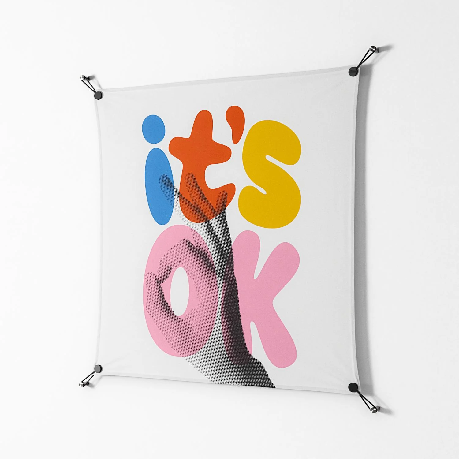 Its Ok - Work On Wall - Vratislav Pecka - Black - 90 x 90 cm - Image 2