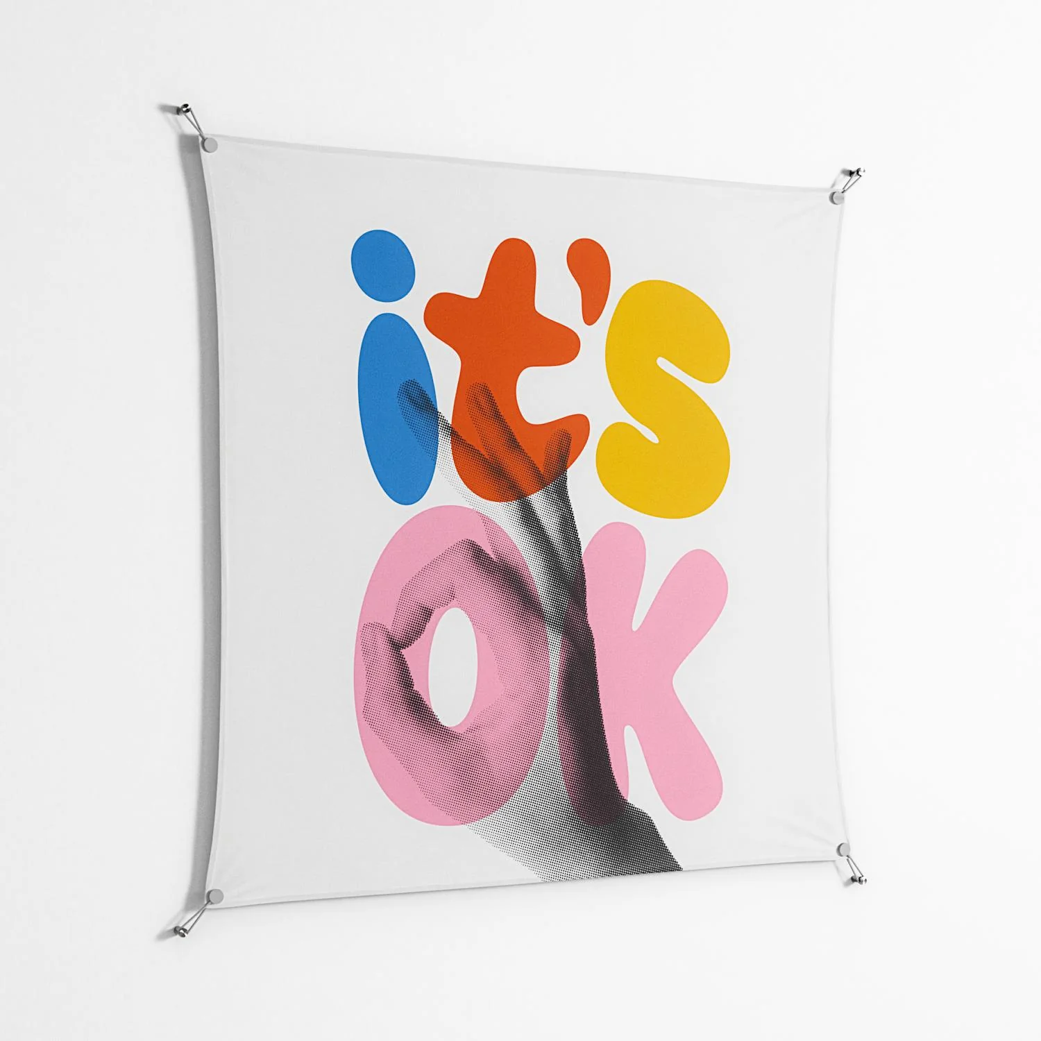 Its Ok - Work On Wall - Vratislav Pecka - Silver - 140 x 140 cm - Image 2