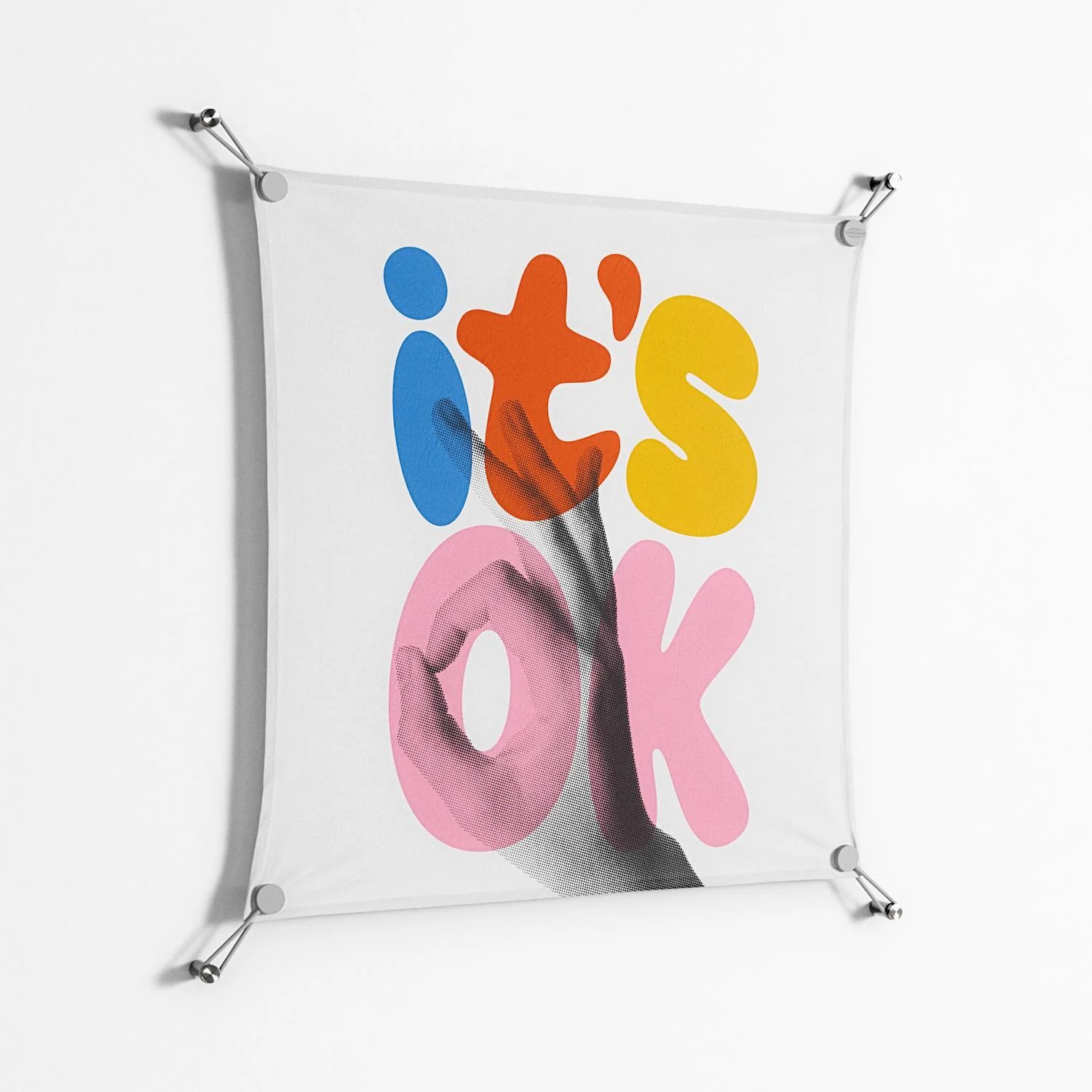 Its Ok - Work On Wall - Vratislav Pecka - Silver - 70 x 70 cm - Image 2