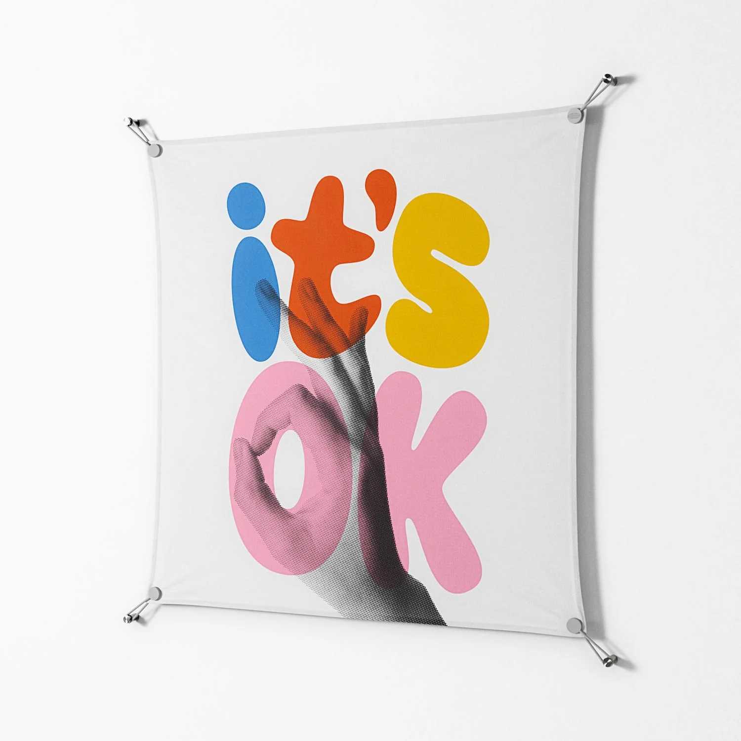 Its Ok - Work On Wall - Vratislav Pecka - Silver - 90 x 90 cm - Image 2