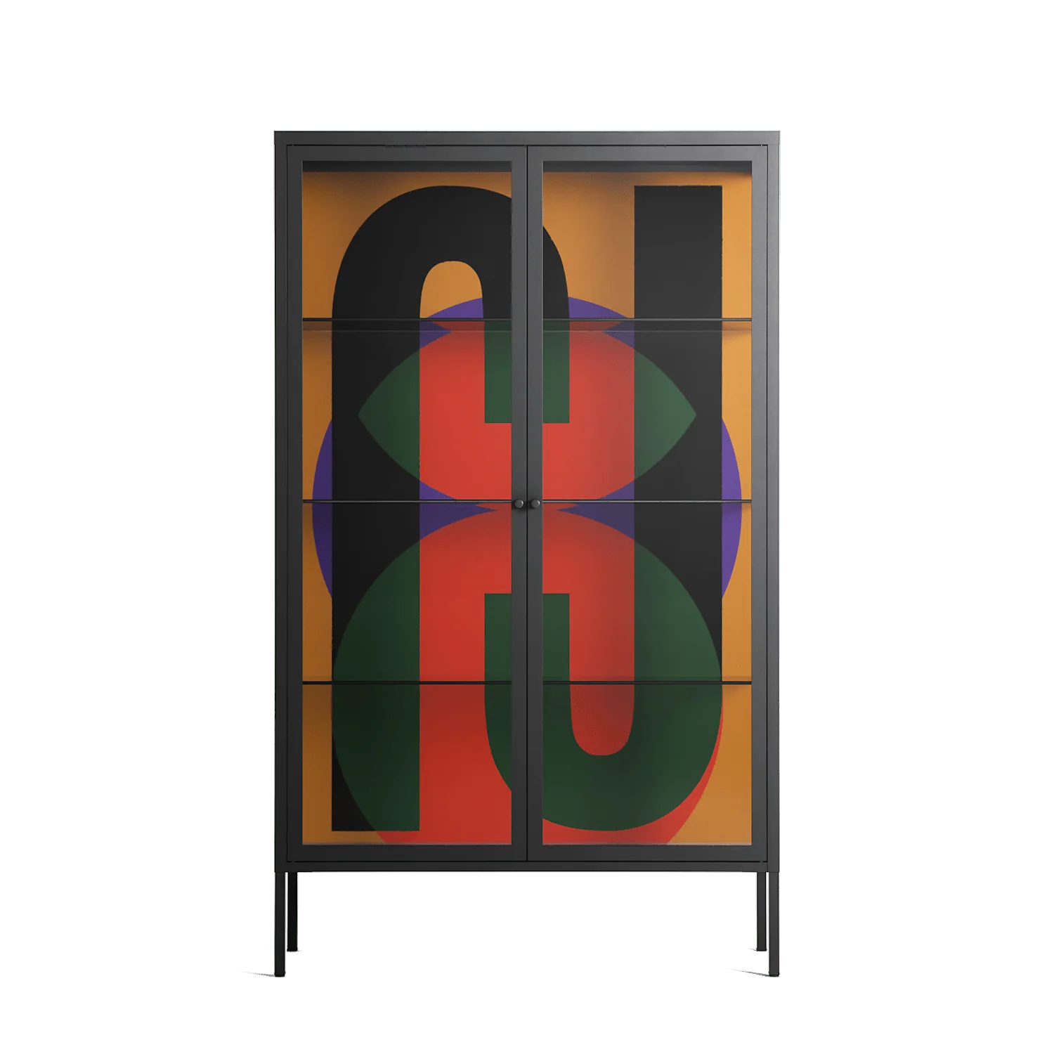JJ - Cabinet - Oluwasheyi Adebayo - Antracite - Clear glass