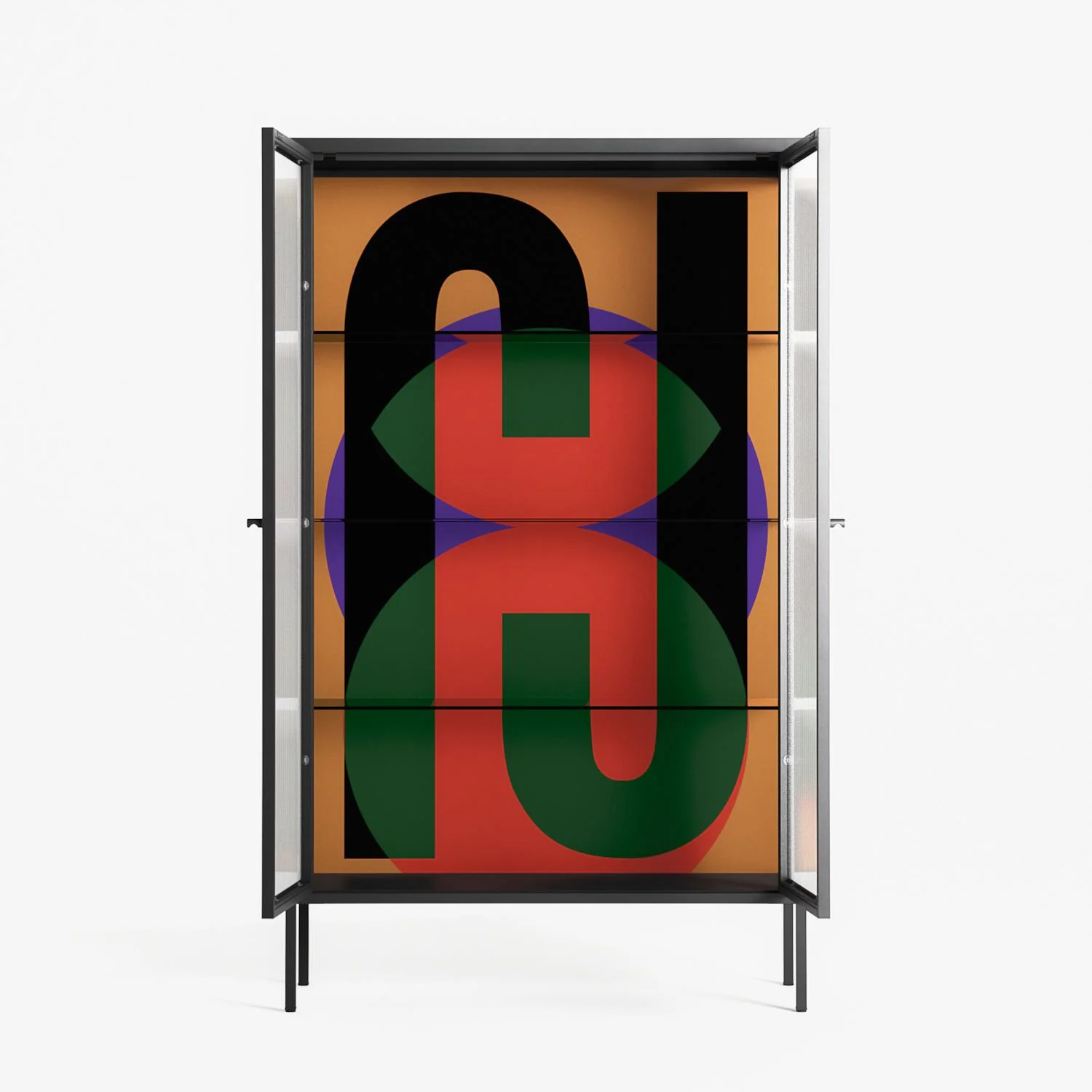 JJ - Cabinet - Oluwasheyi Adebayo - Antracite - Reeded glass - Image 3