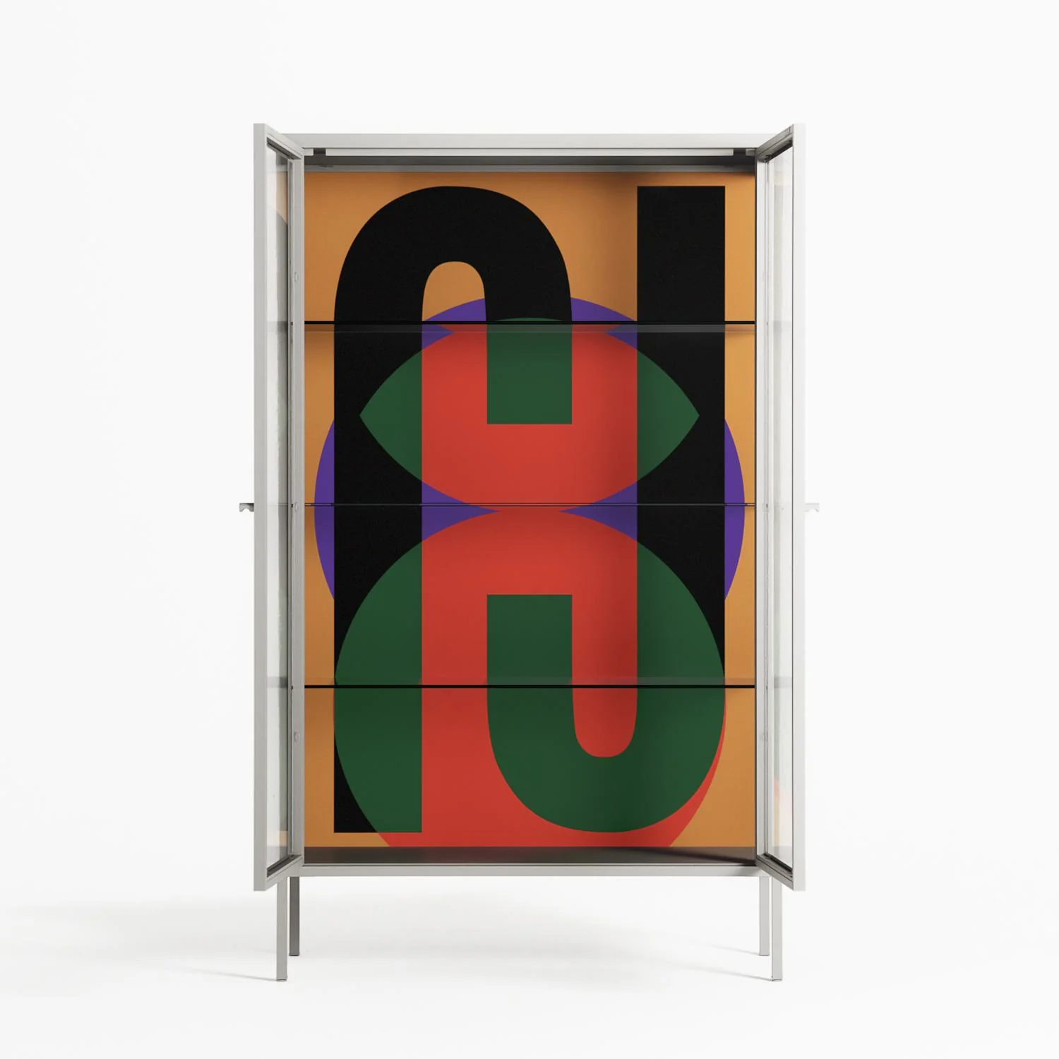 JJ - Cabinet - Oluwasheyi Adebayo - Chalk - Clear glass - Image 3