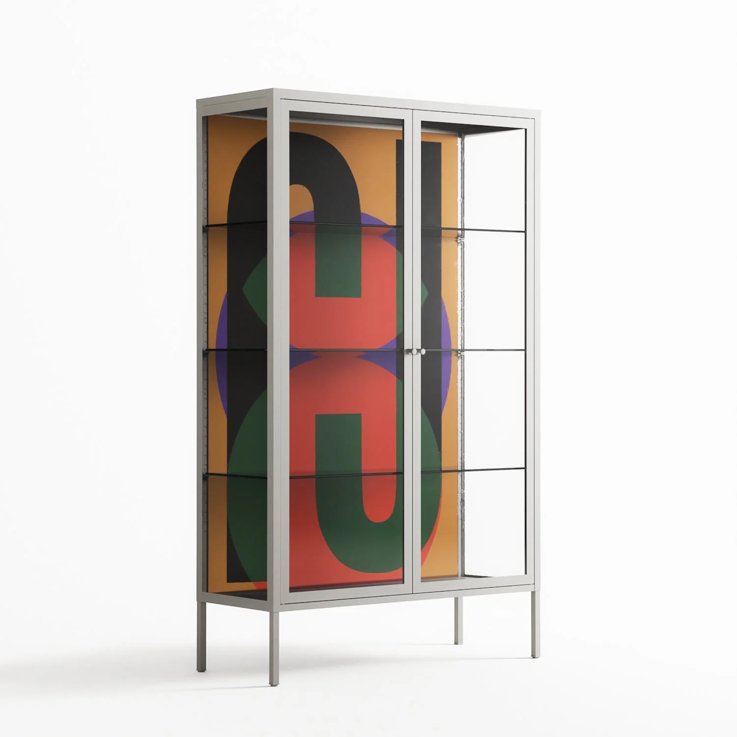 JJ - Cabinet - Oluwasheyi Adebayo - Chalk - Clear glass - Image 4