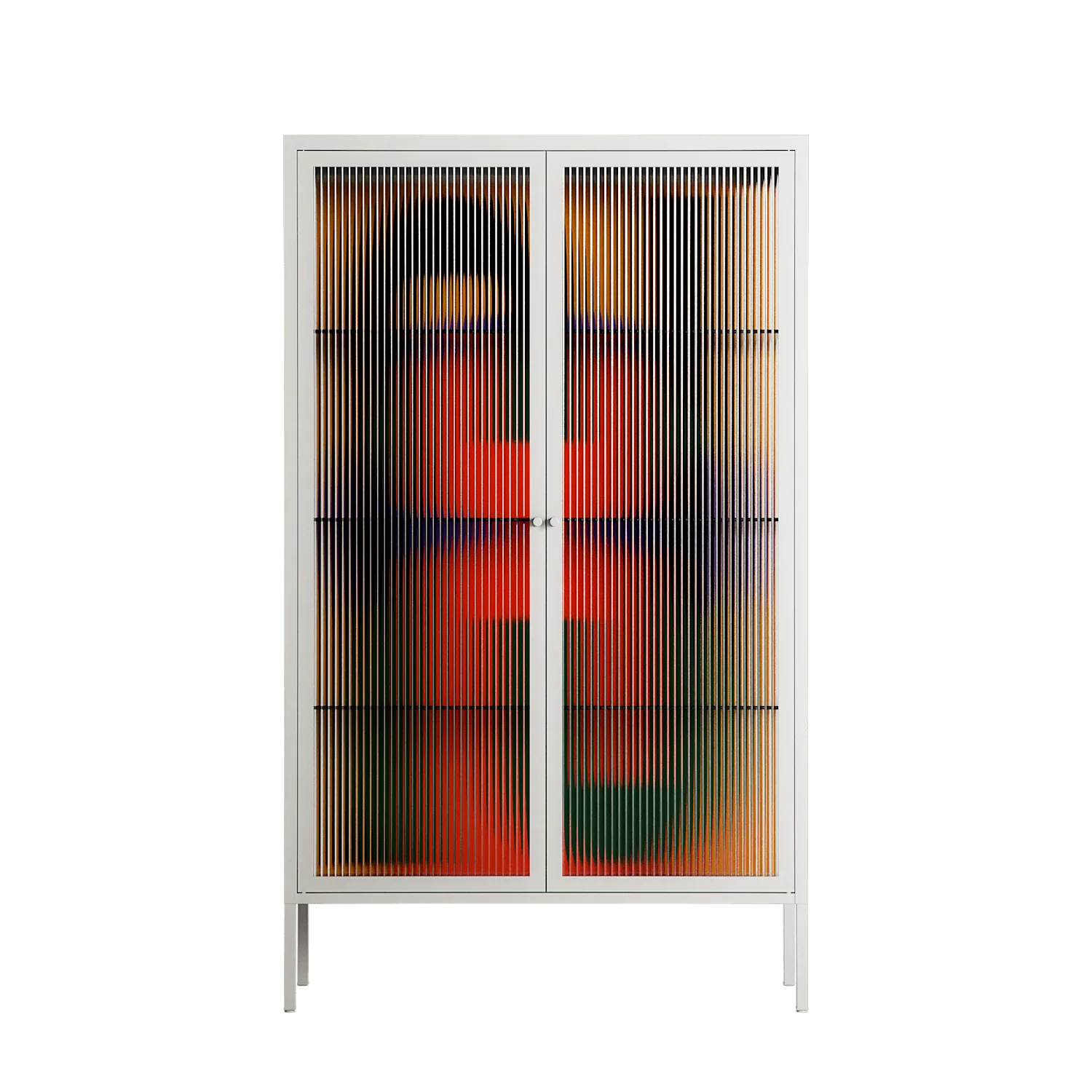 JJ - Cabinet - Oluwasheyi Adebayo - Chalk - Reeded glass