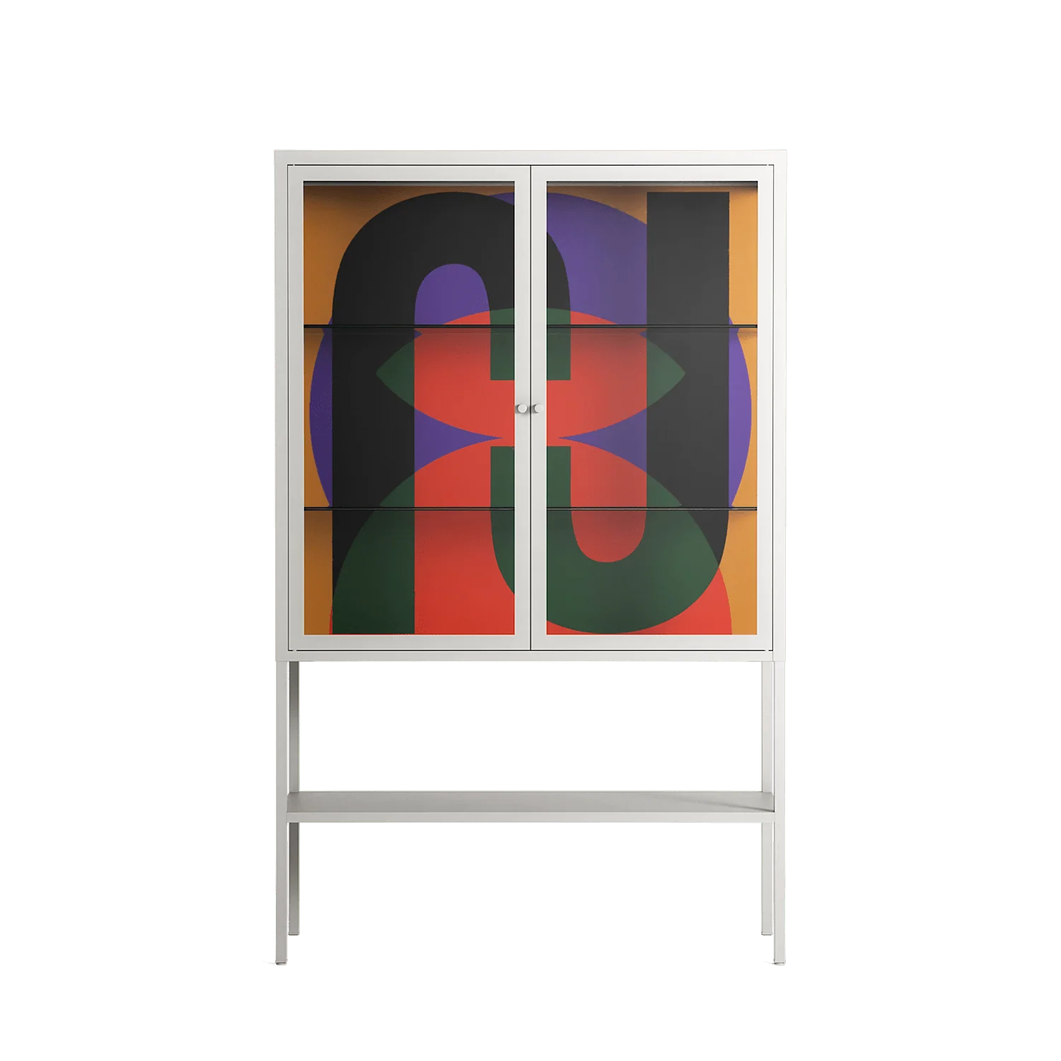 JJ - Loft Cabinet - Oluwasheyi Adebayo - Chalk - Clear glass