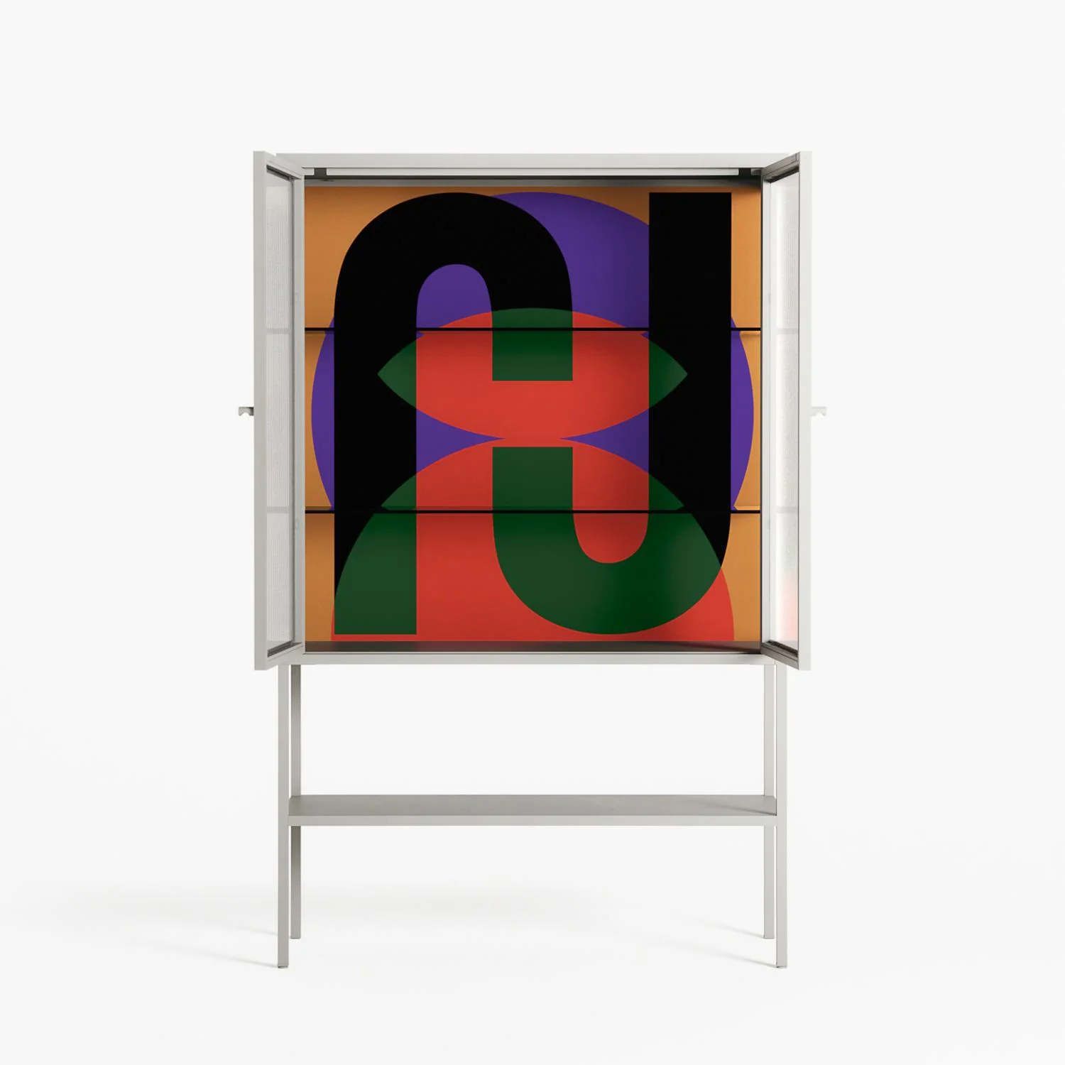 JJ - Loft Cabinet - Oluwasheyi Adebayo - Chalk - Reeded glass - Image 3