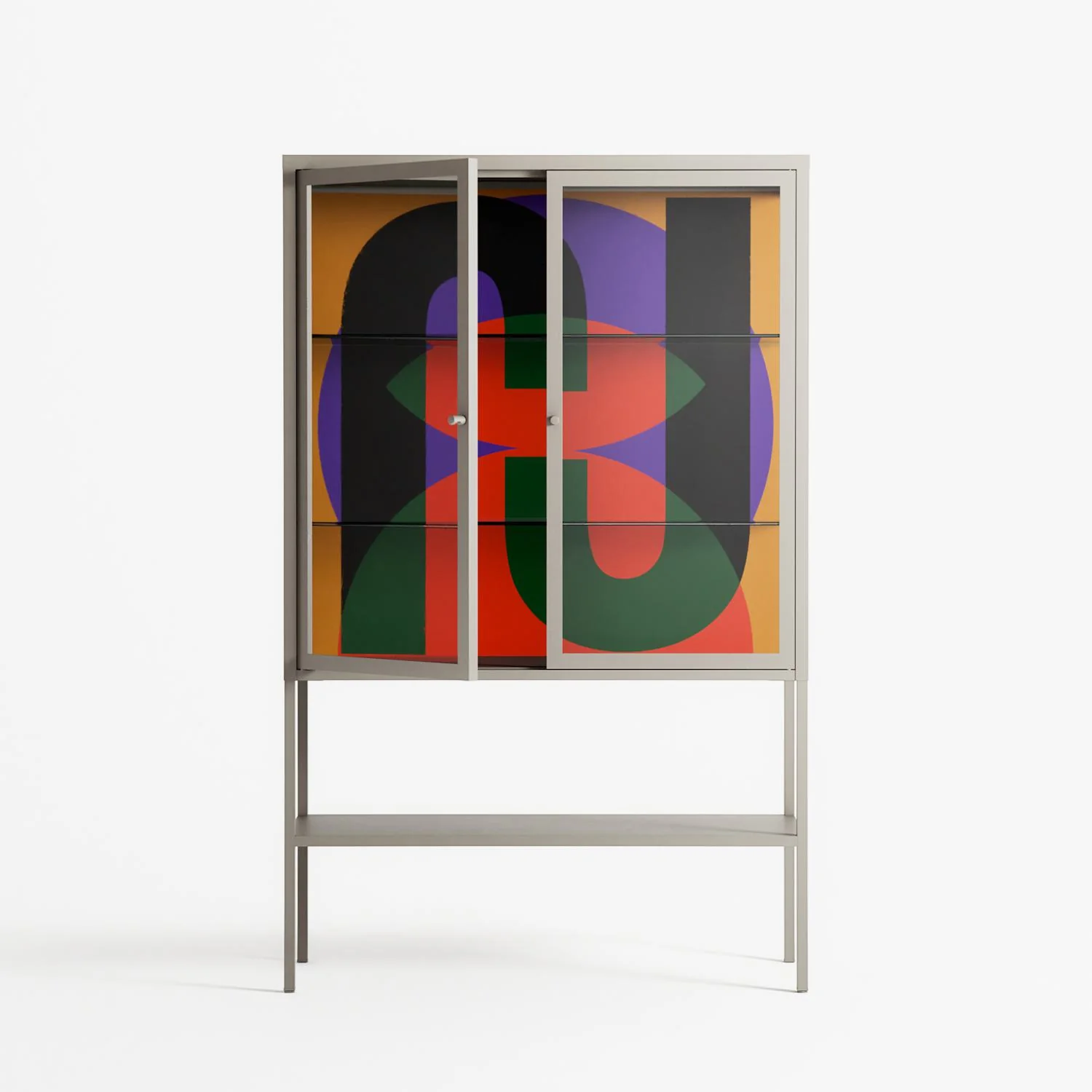 JJ - Loft Cabinet - Oluwasheyi Adebayo - Pebble - Clear glass - Image 2