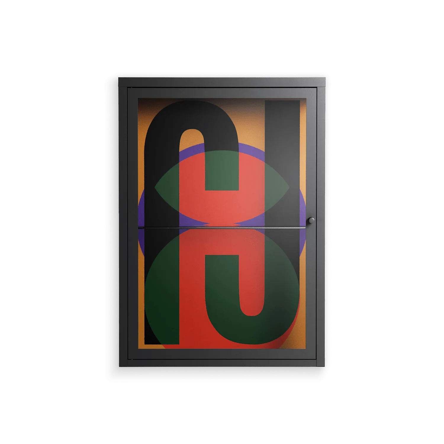 JJ - Wall Cabinet - Oluwasheyi Adebayo - Antracite - Clear glass