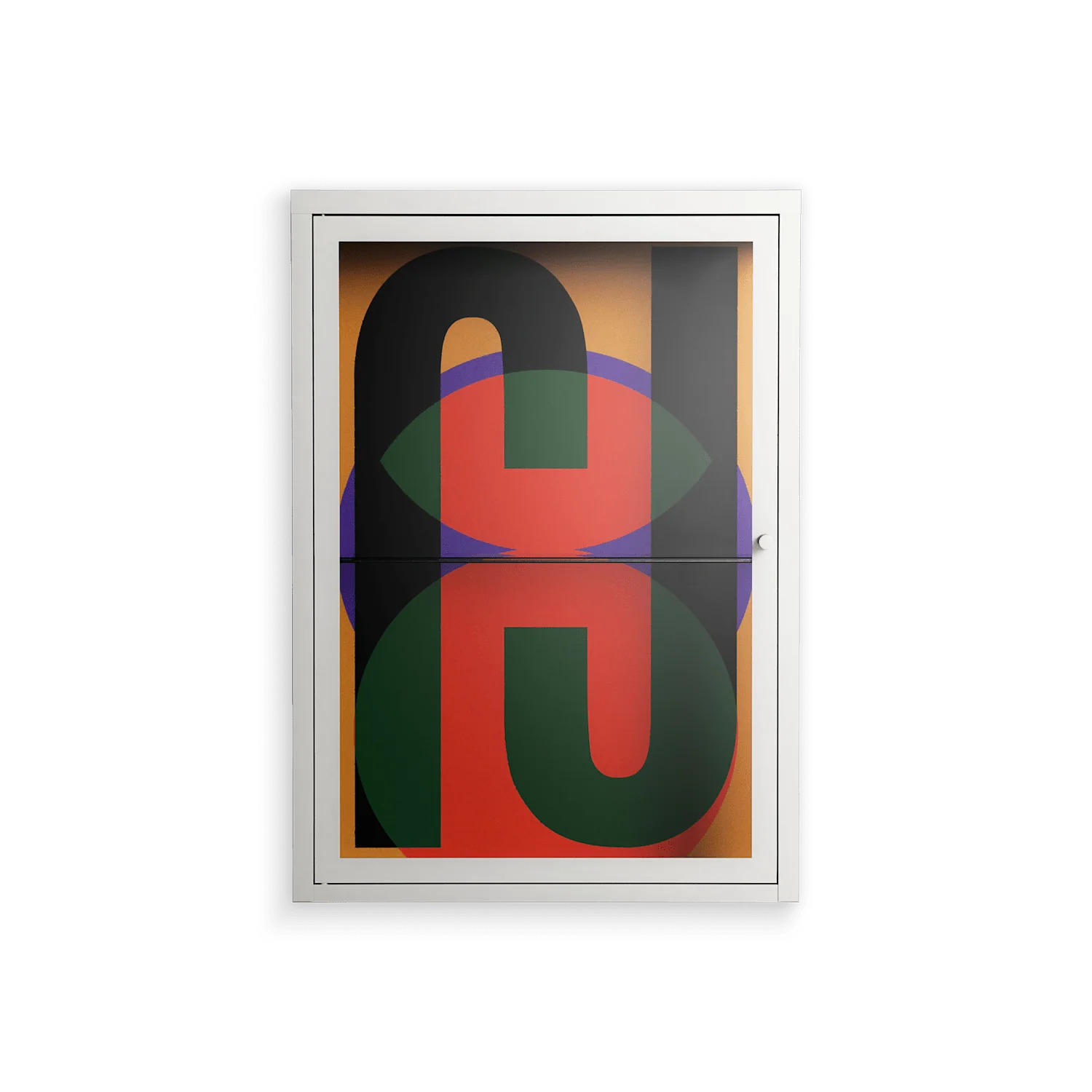 JJ - Wall Cabinet - Oluwasheyi Adebayo - Chalk - Clear glass