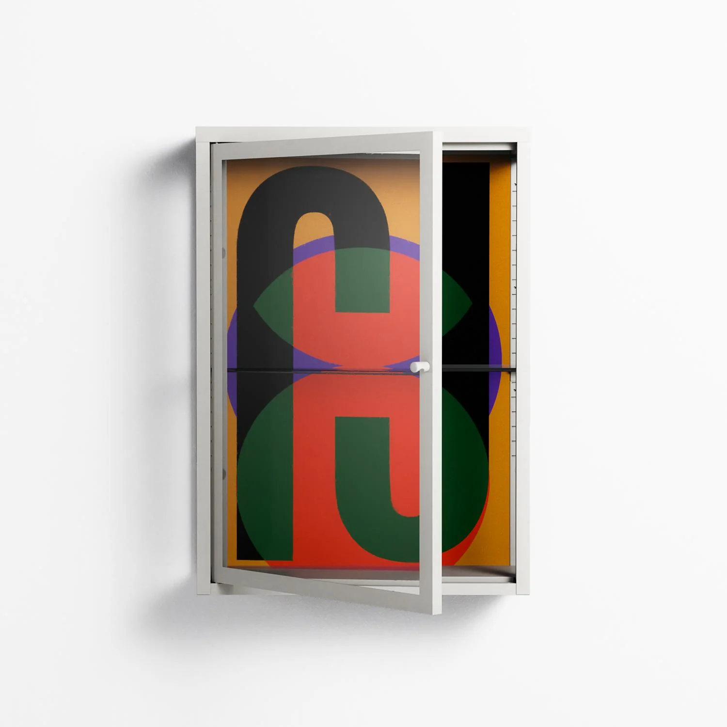 JJ - Wall Cabinet - Oluwasheyi Adebayo - Chalk - Clear glass - Image 2