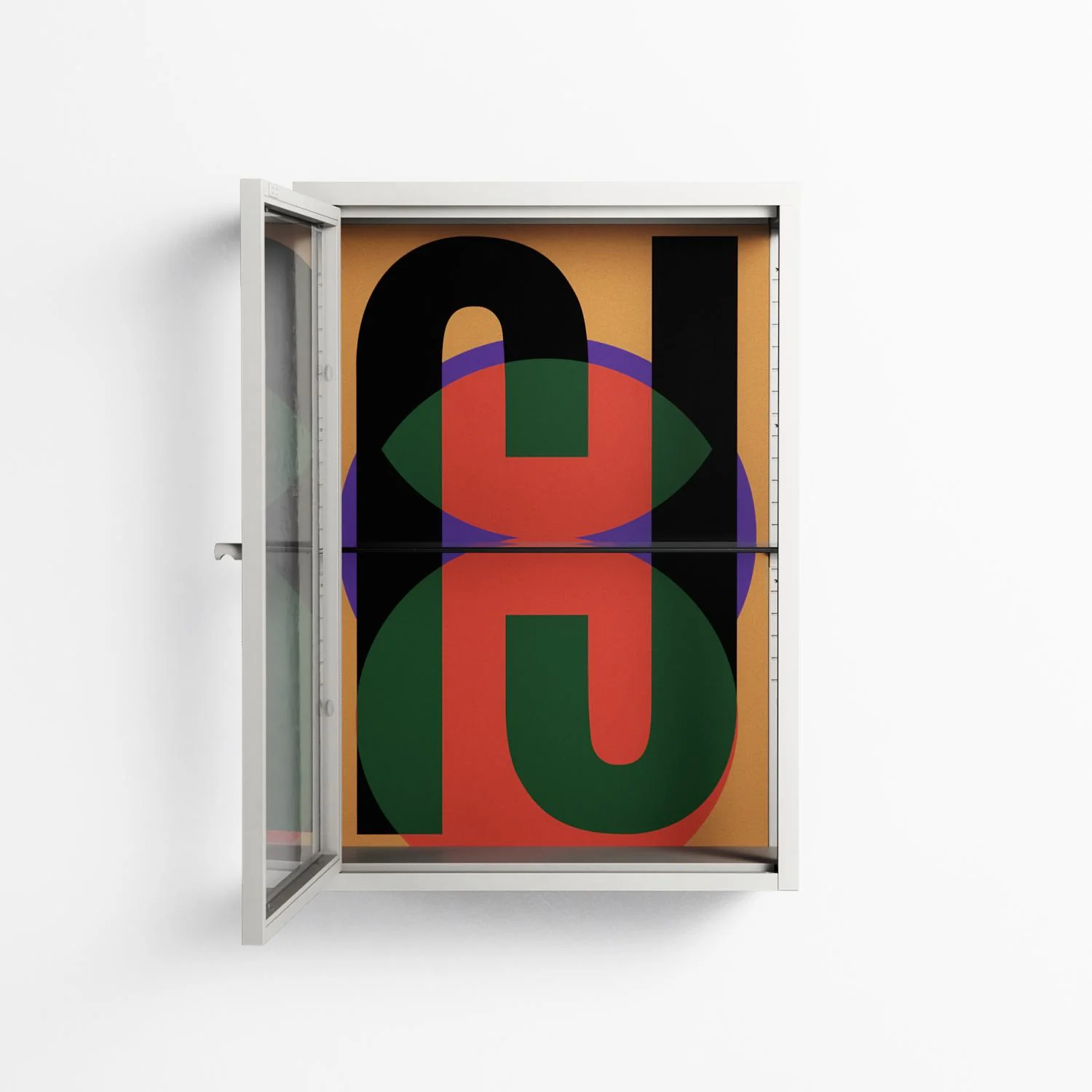 JJ - Wall Cabinet - Oluwasheyi Adebayo - Chalk - Clear glass - Image 3