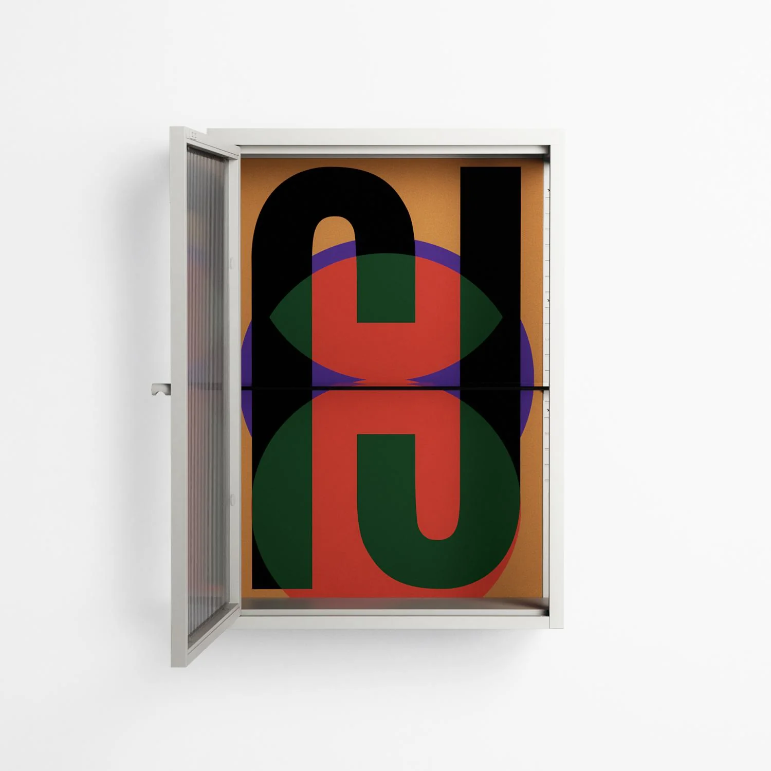 JJ - Wall Cabinet - Oluwasheyi Adebayo - Chalk - Reeded glass - Image 3